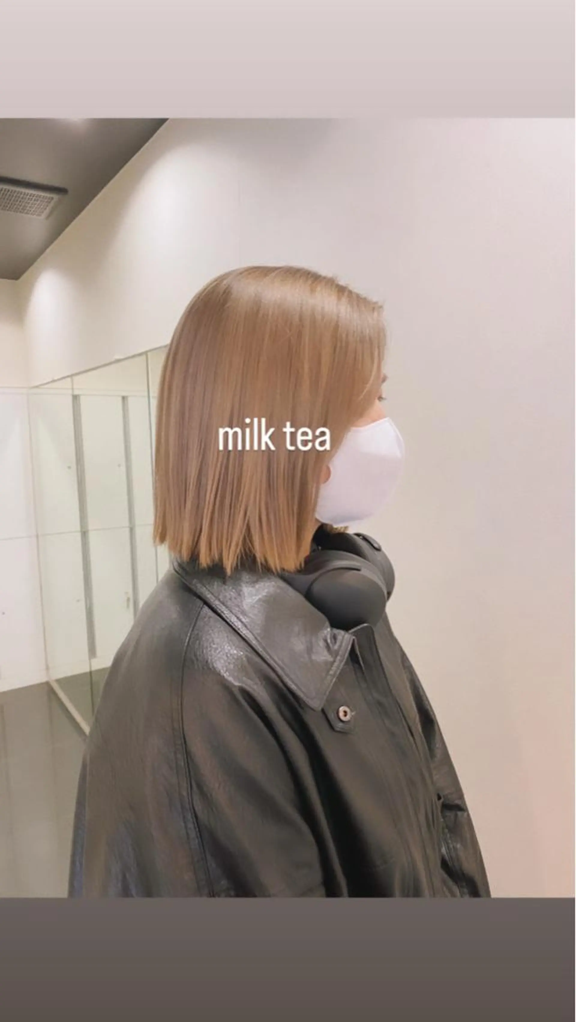 ミディアム カラー ベージュカラー ミルクティーベージュ ブリーチカラー/ベー ジュ/Hono🦖のヘアスタイル