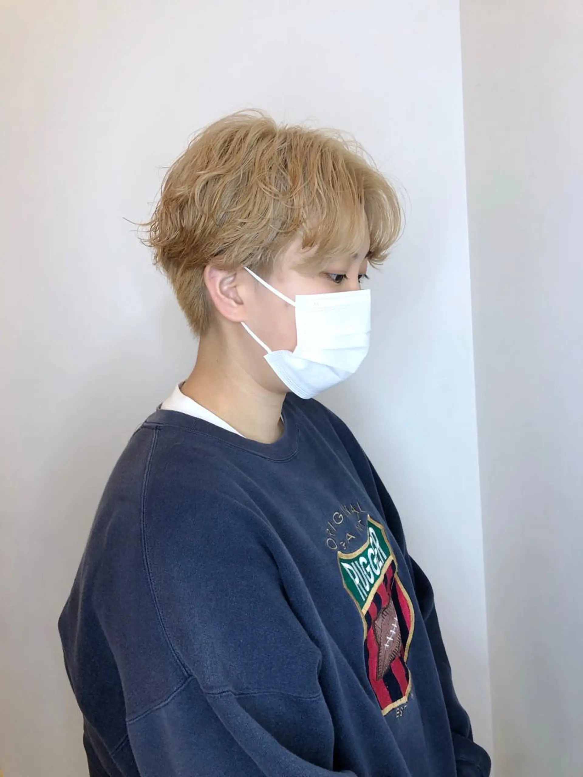 ショート カラー ブリーチ ブロンド 外国人風カラー カット ヘアカラー トリートメント ヘアセット ☕️ベージュカラー 内藤光哉☕️のヘアスタイル