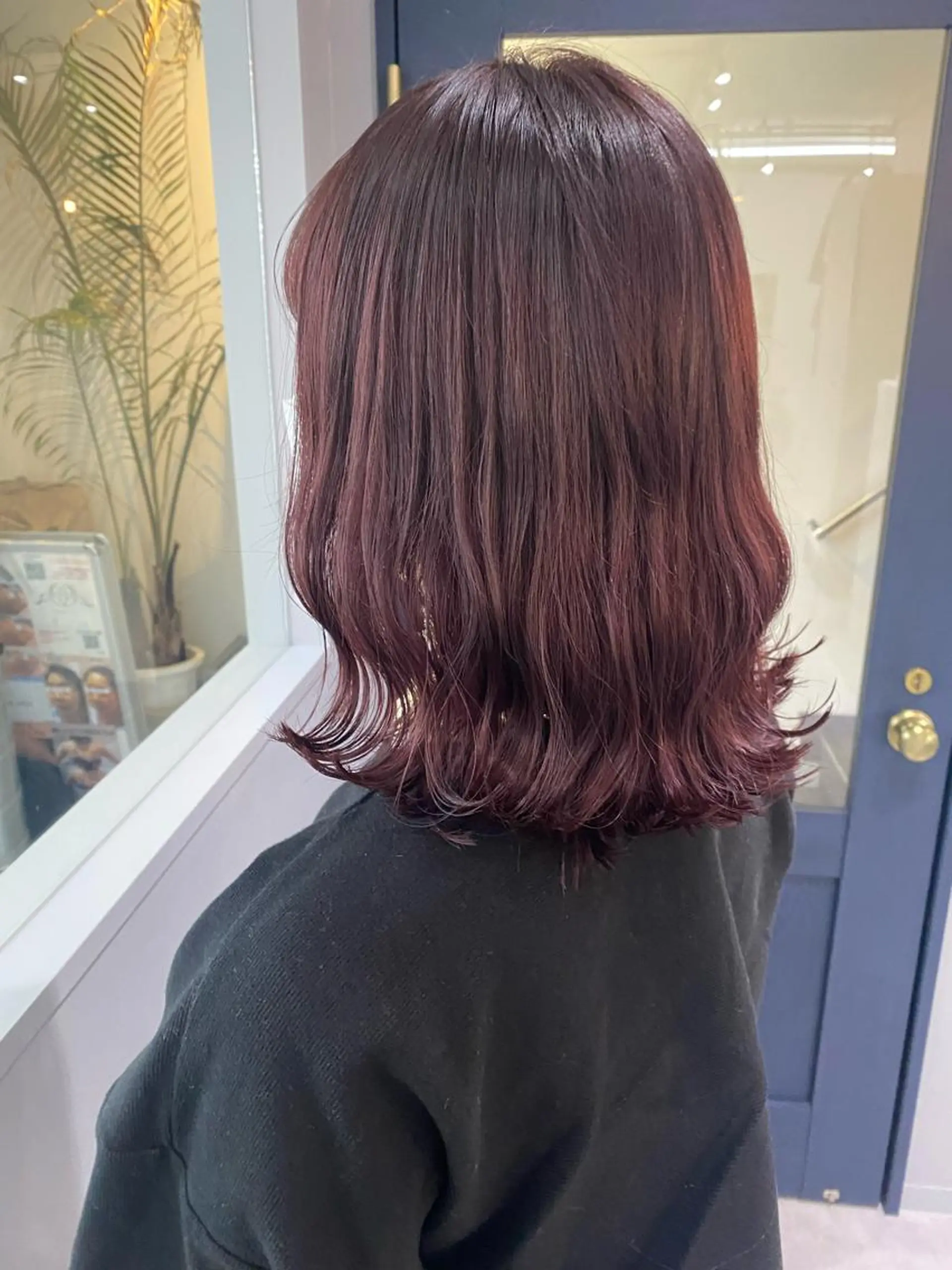 セミロング カラー ブリーチ ピンクカラー ピンクパープル パープルカラー きよはらちさき🍑 柔らかカラー🌱🫧のヘアスタイル