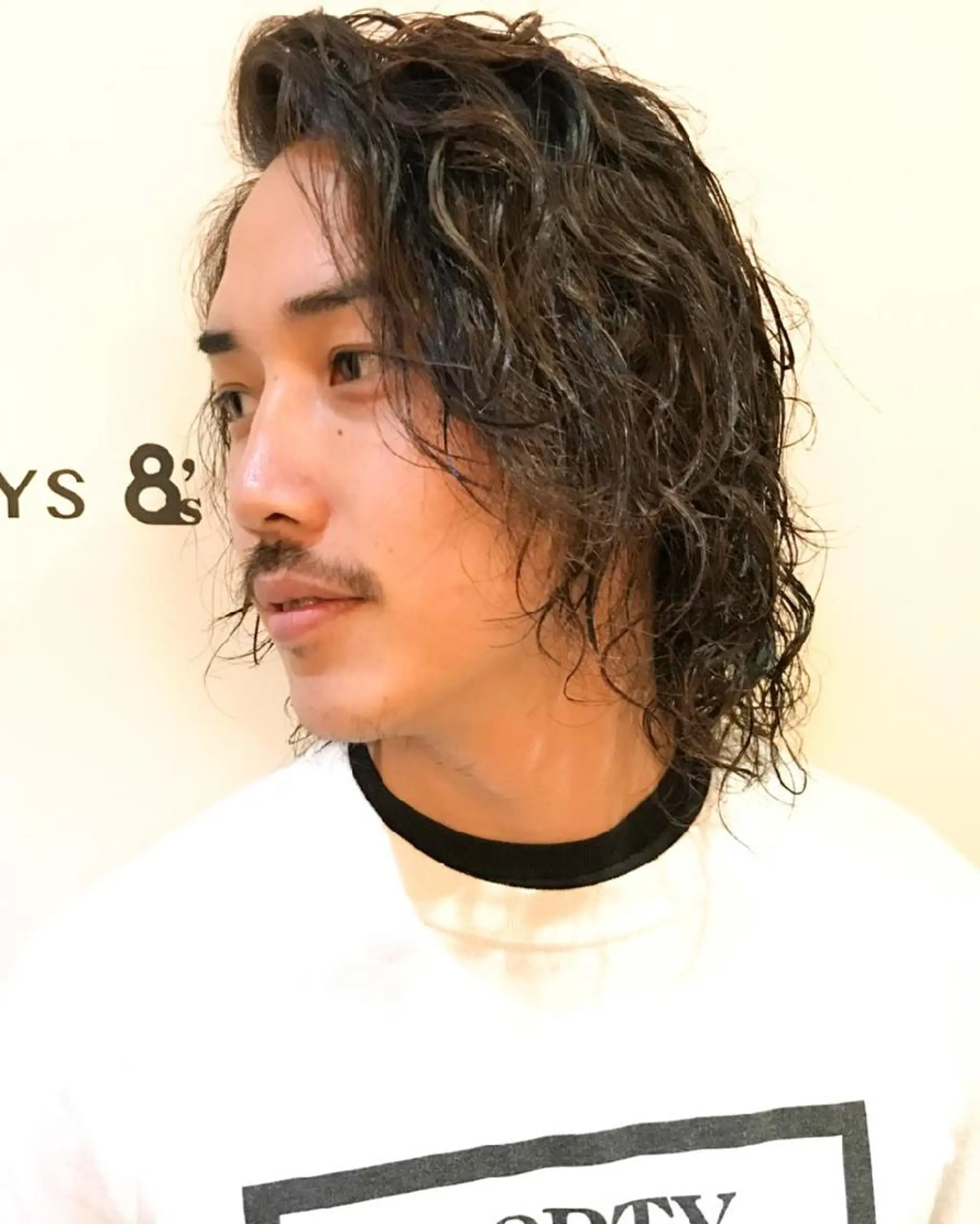ミディアム パーマ メンズ ショート✨ボブ✨代表 新田見美仁のヘアスタイル