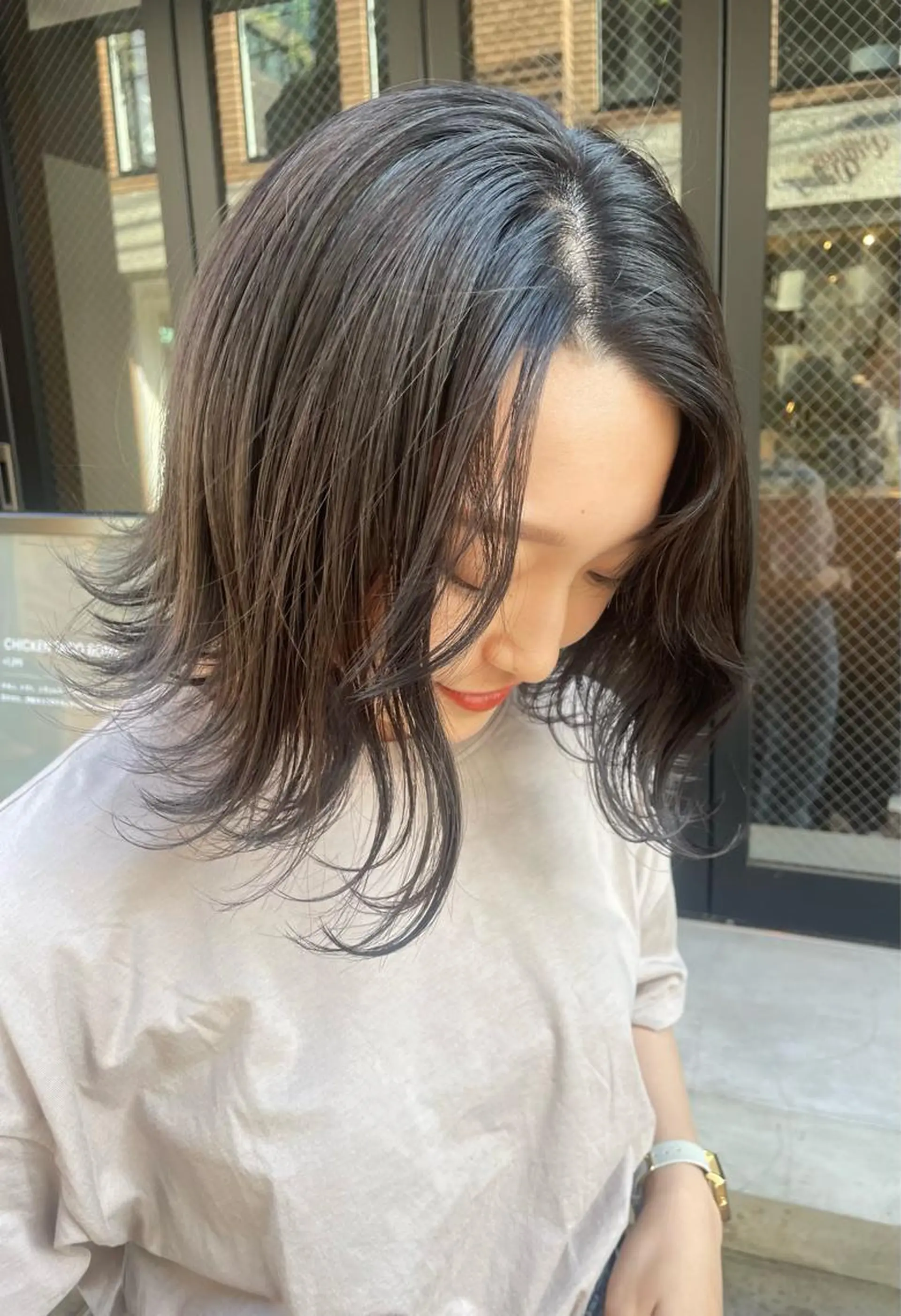 ミディアム 盛れる透明感カラー・ momokaのヘアスタイル