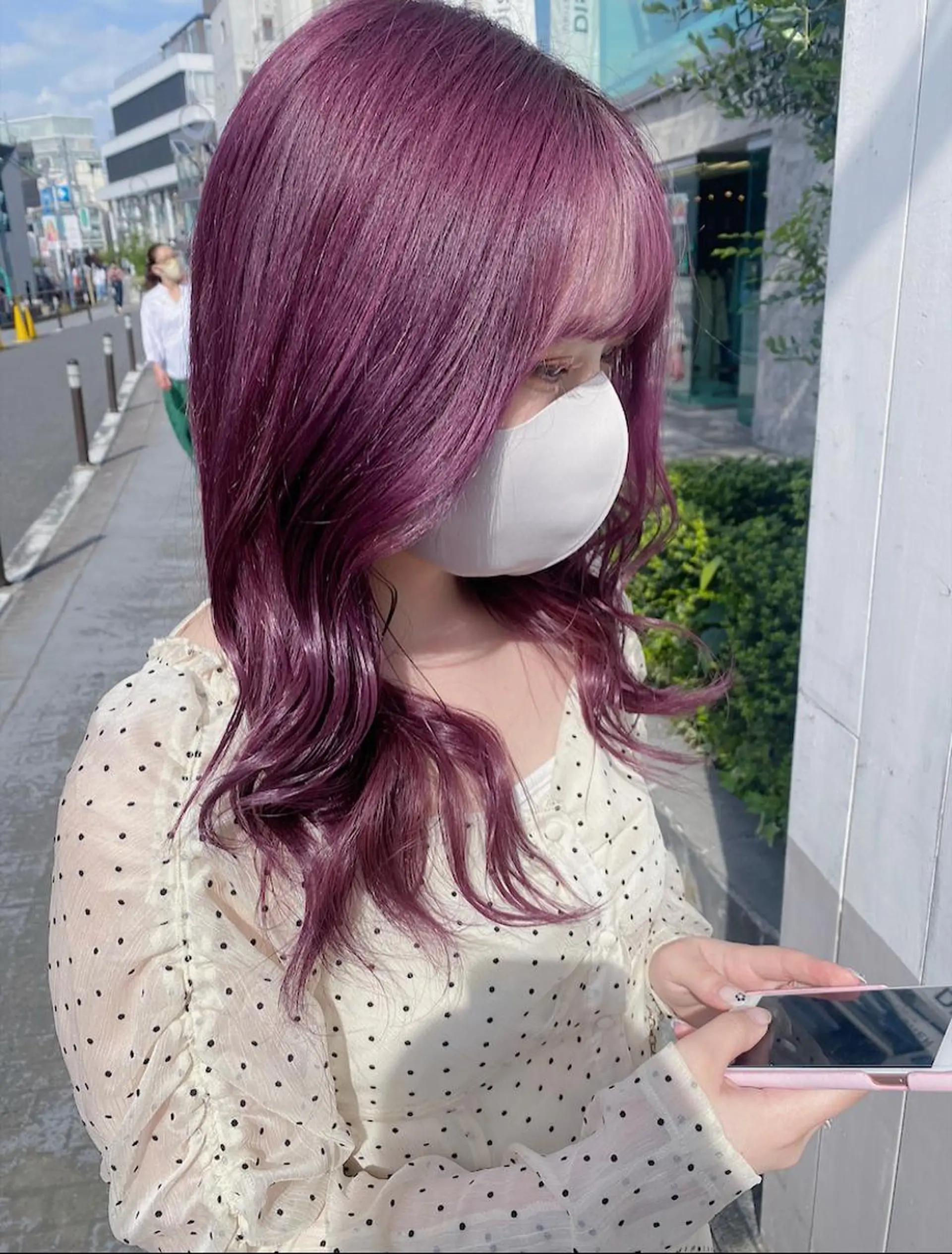 セミロング カラー ヘアカラー トリートメント ヘアセット 🩶【推しハイトーン 】yuzu🩶のヘアスタイル