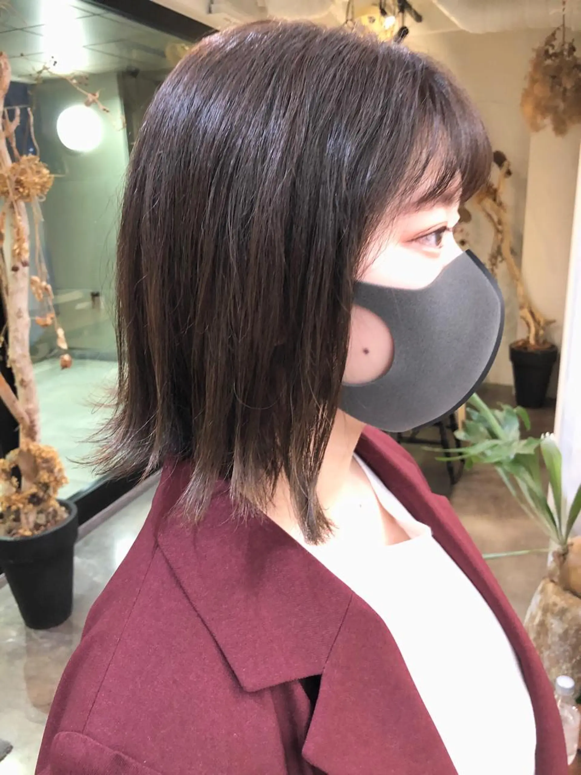 ショート カラー 切りっぱなしボブ グレージュ ボブ 千葉 郁也のヘアスタイル