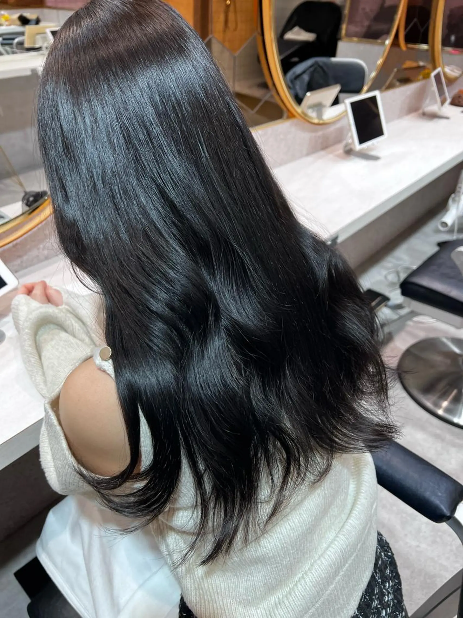 ロング エクステ ハイライト 髪質改善 韓国風ヘア ロング カット ヘアカラー トリートメント 🎀しゅな/韓国 レイヤー/透明感♡のヘアスタイル