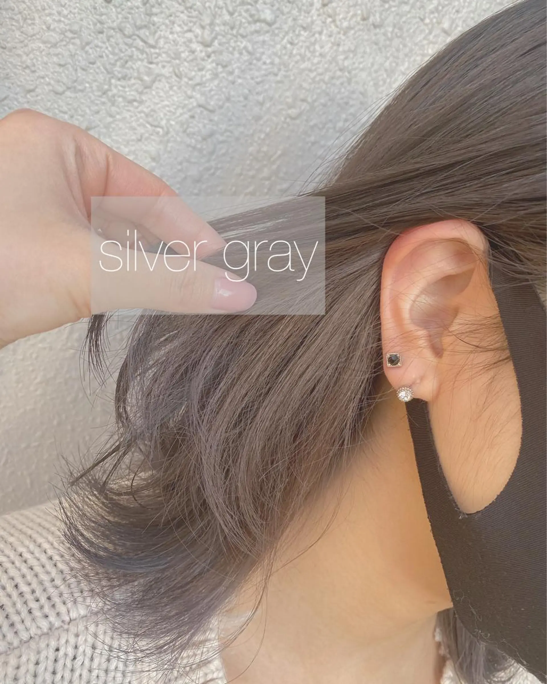 セミロング カラー ブリーチ 後藤紗英/髪質改善 /オリーブベージュのヘアスタイル