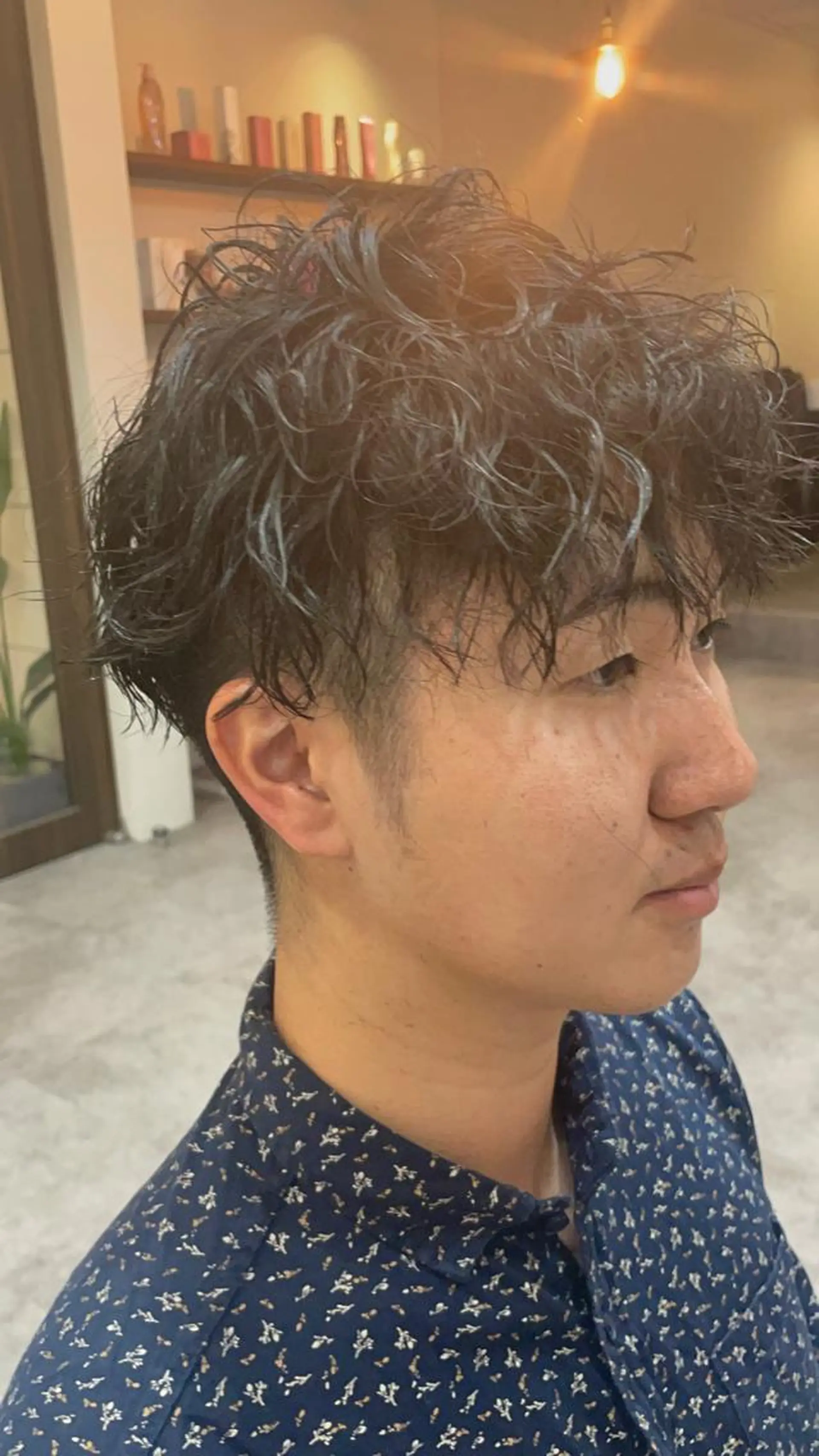 パーマ メンズ ボブ/髪質改善/ soiナカジママドリのヘアスタイル