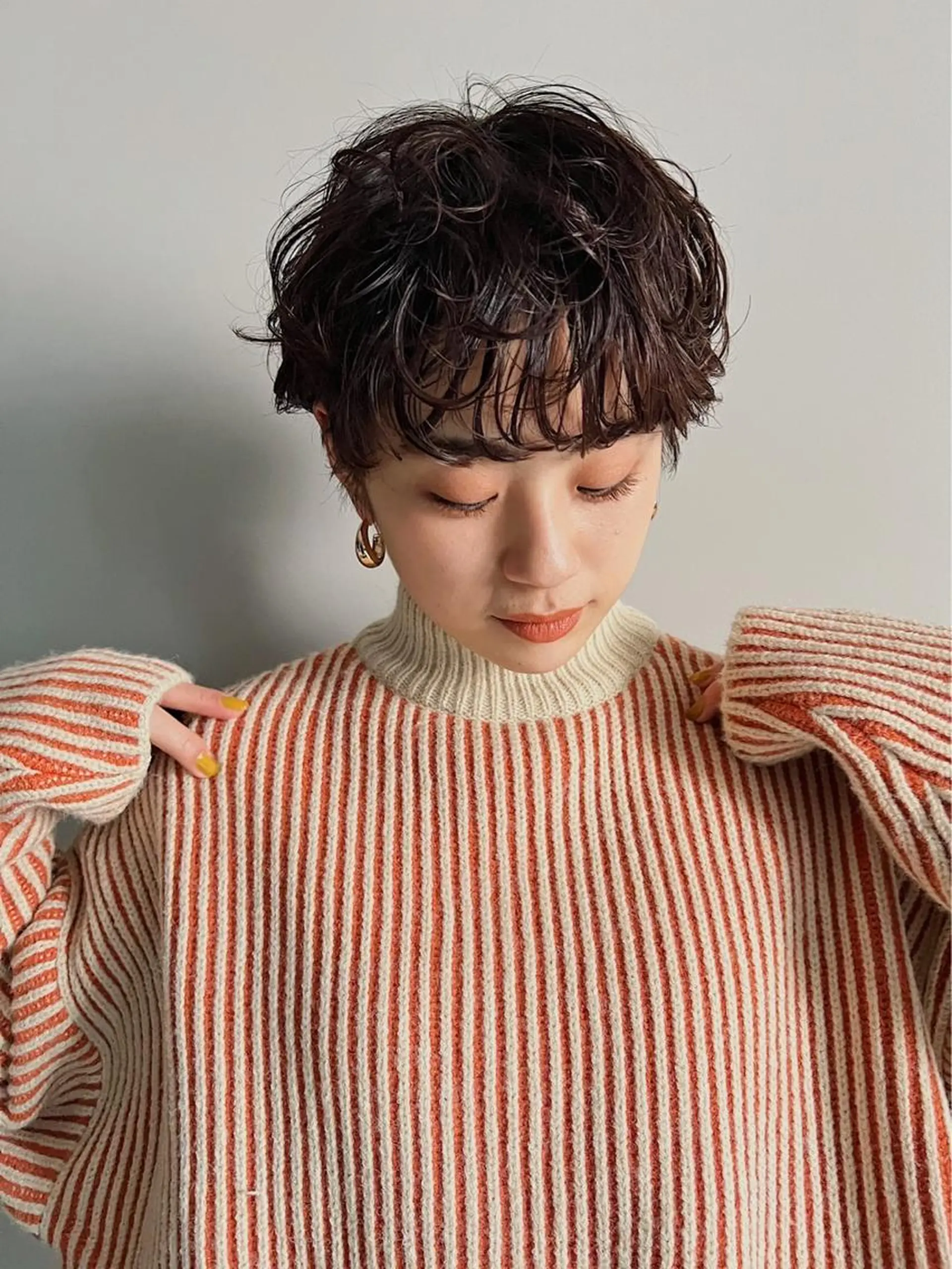 パーマ 表参道ミディアム レイヤー山岸季生のヘアスタイル