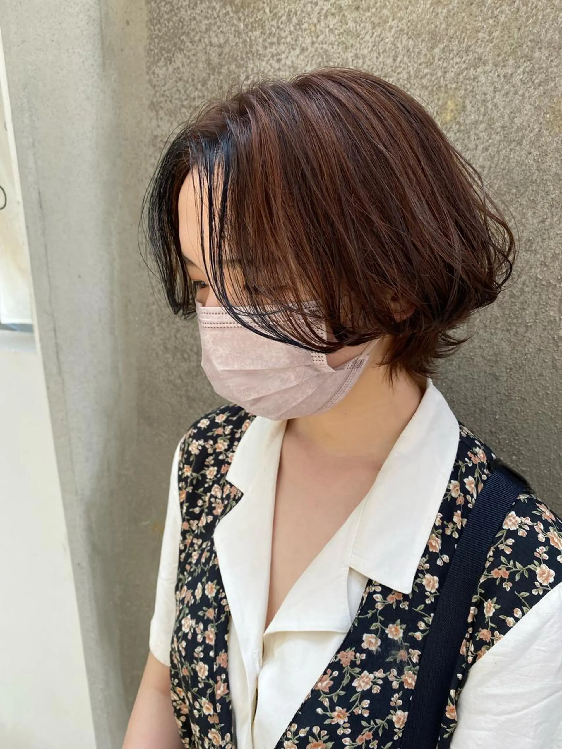 ショート カラー ダブルカラー 顔周りカット NATSUKI😸 ‪✂︎‬南森町美容室のヘアスタイル