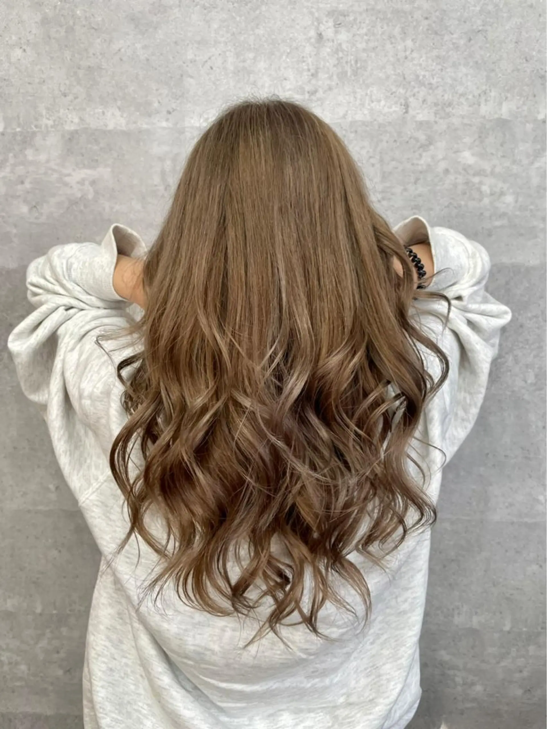 ミディアム ヘアカラー&縮毛矯正 STAR☆RIVERのヘアスタイル