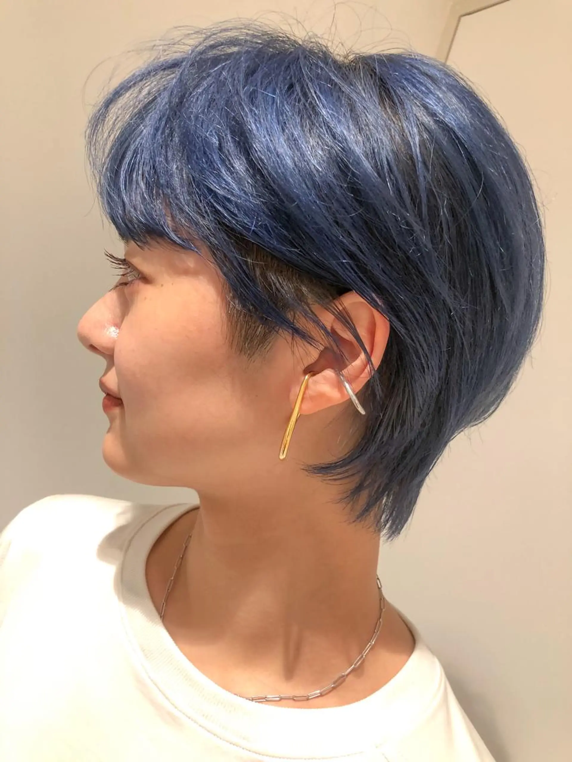 ショート カラー ブルーカラー シルバー ショートヘア ウルフカット カット ヘアカラー トリートメント ヘアセット センスをお届けします 大谷将生infpのヘアスタイル