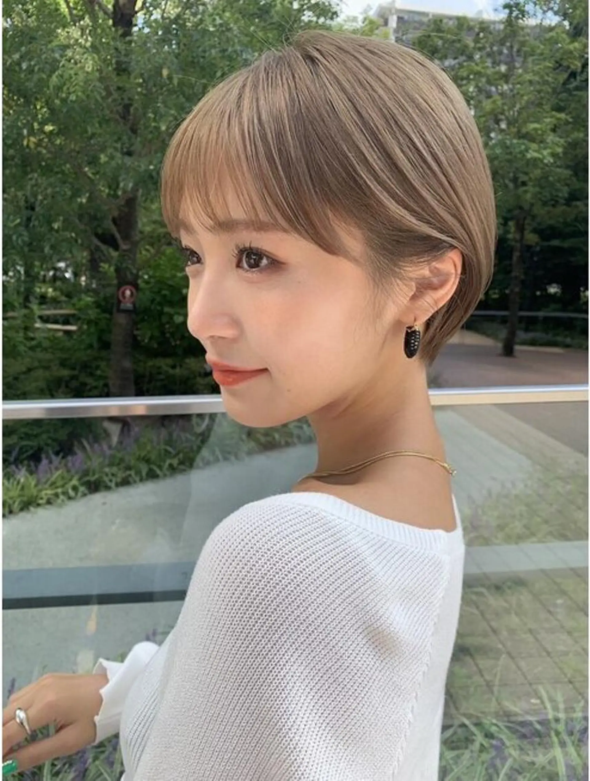 ショート 顔まわりレイヤー 髪質改善 韓国風ヘア レイヤーカット 似合わせカット カット 髪質改善🇰🇷レイ ヤーカット/艶透明髪のヘアスタイル