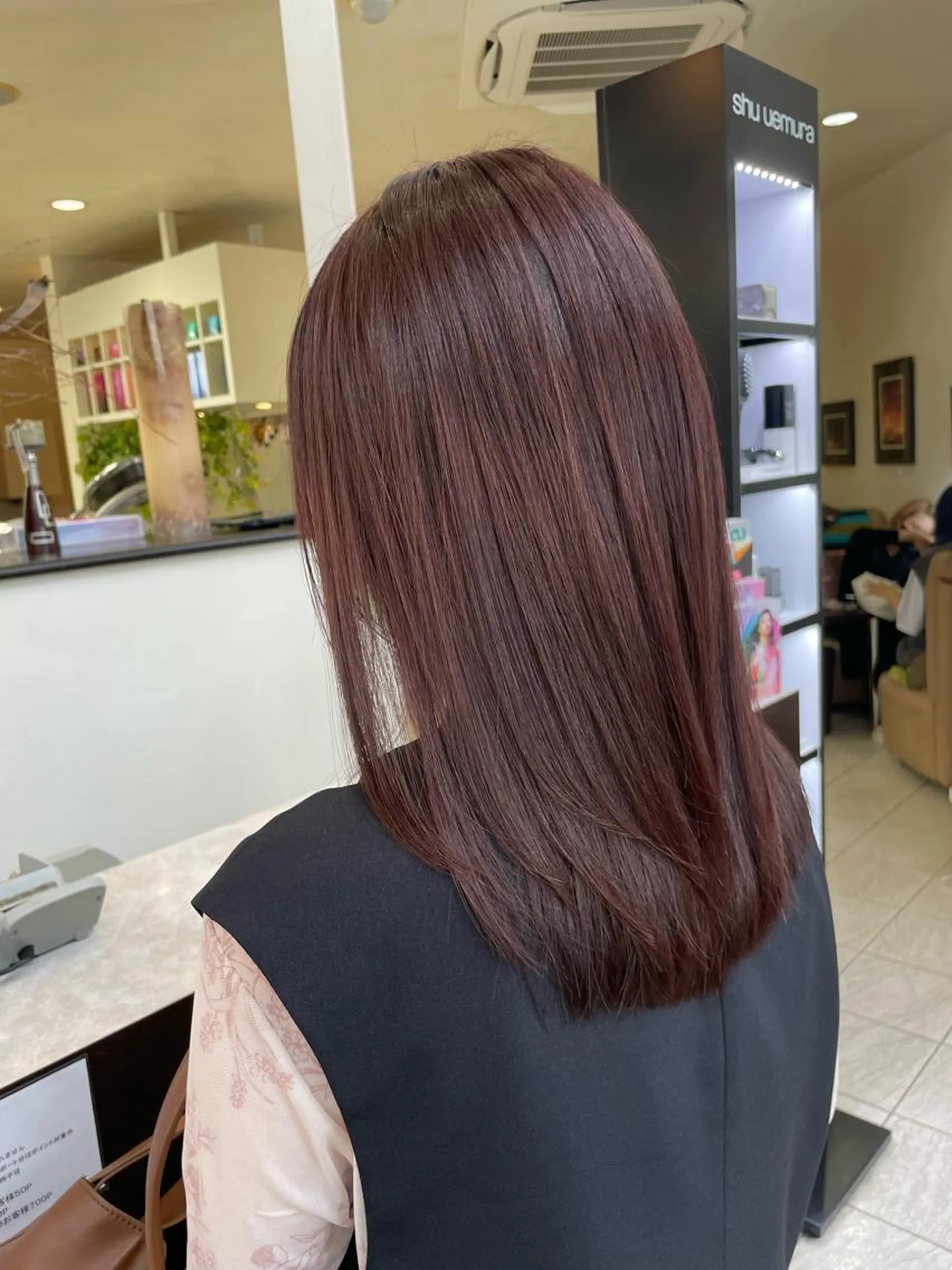 セミロング カラー コレットヘアー 田中アヤノのヘアスタイル