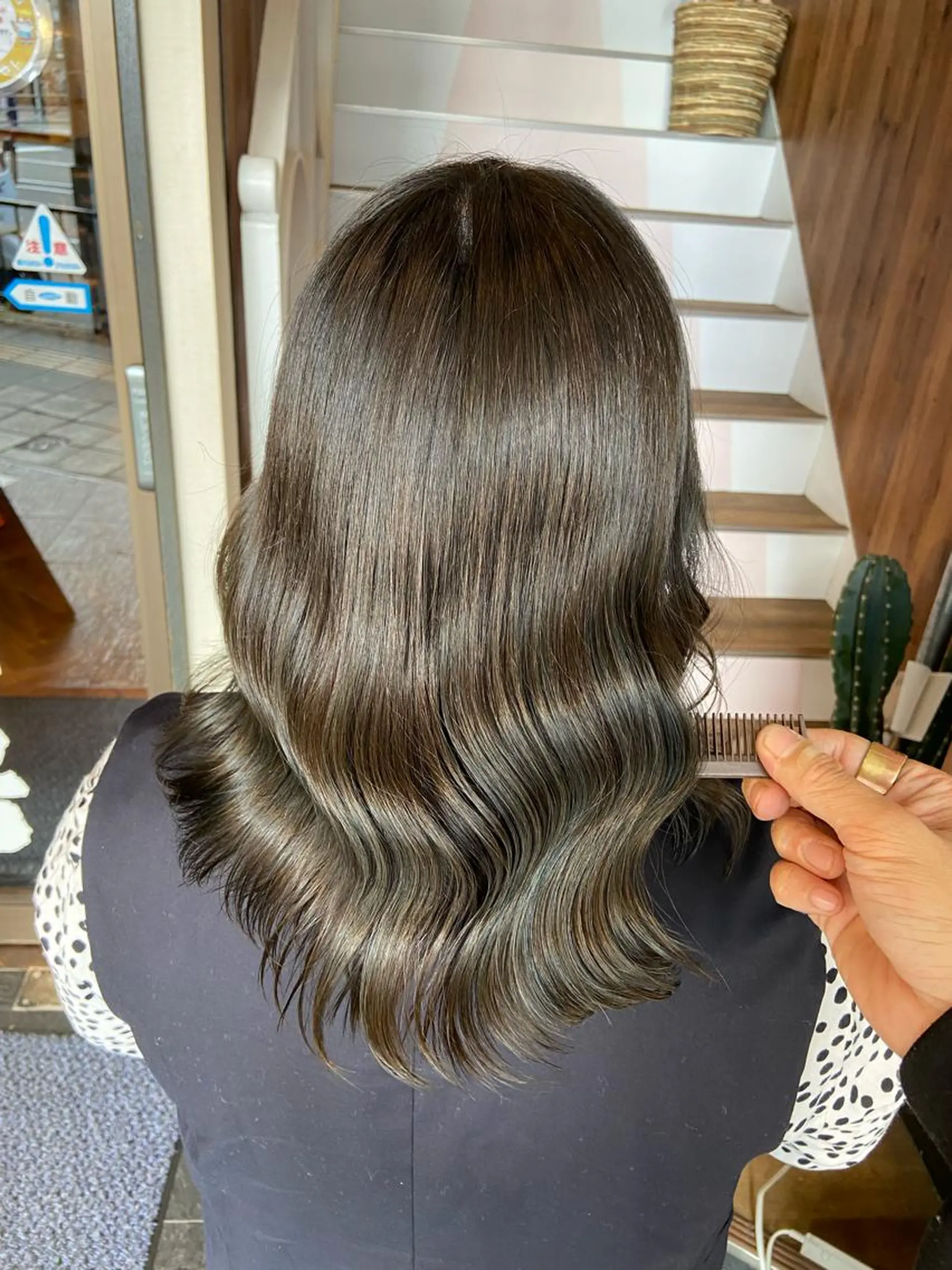 セミロング カラー アクアカラー ダブルカラー グラデーションカラー ハイライトカラー イルミナカラー カット ヘアカラー 韓国/色気/レイヤー /AVANCE天王寺のヘアスタイル