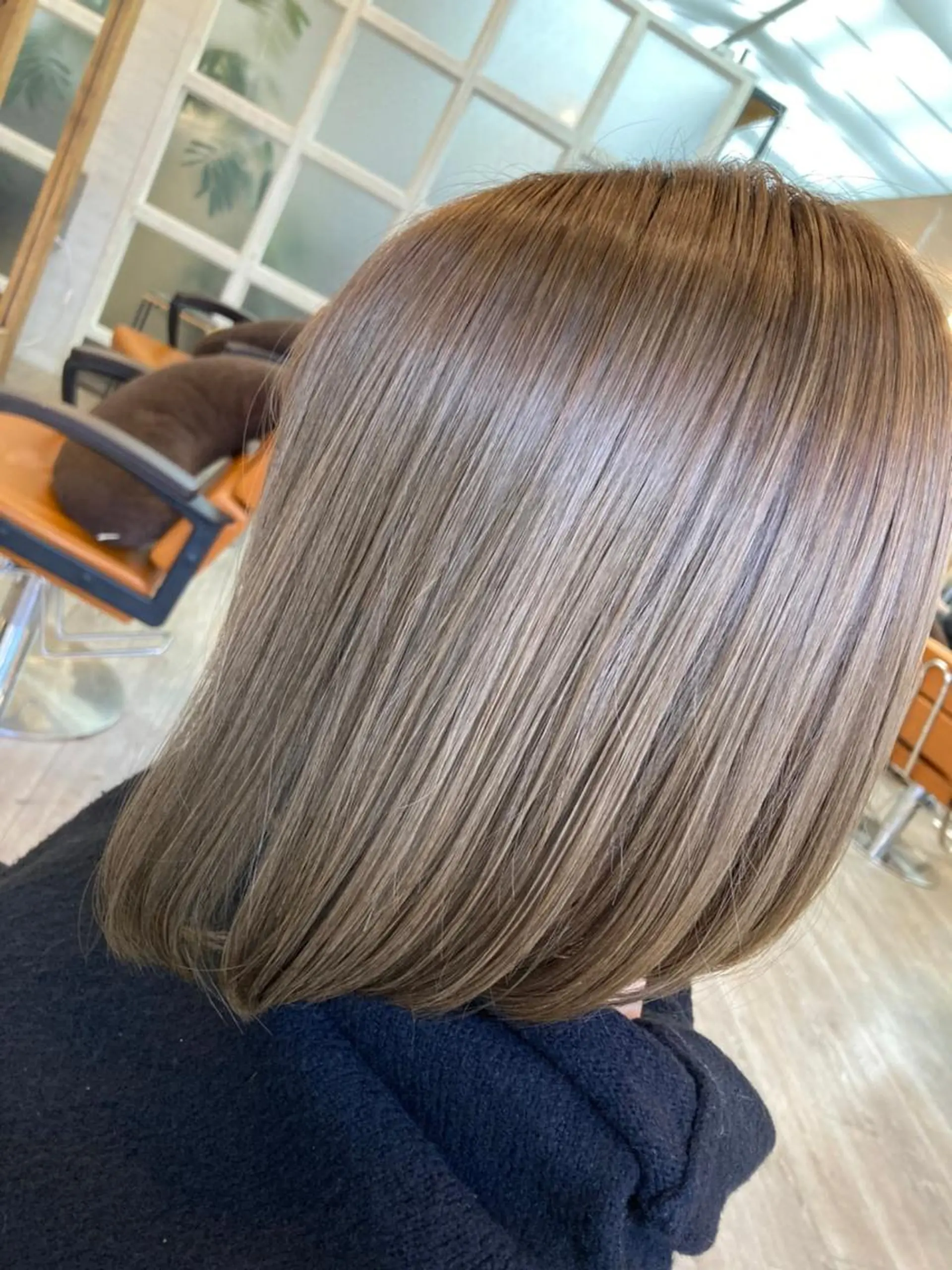 ショート カラー アディクシーカラー アッシュ ミストバング ブリーチ ブロンド カット ヘアカラー トリートメント N° anfeel 渋谷🪞🫧のヘアスタイル