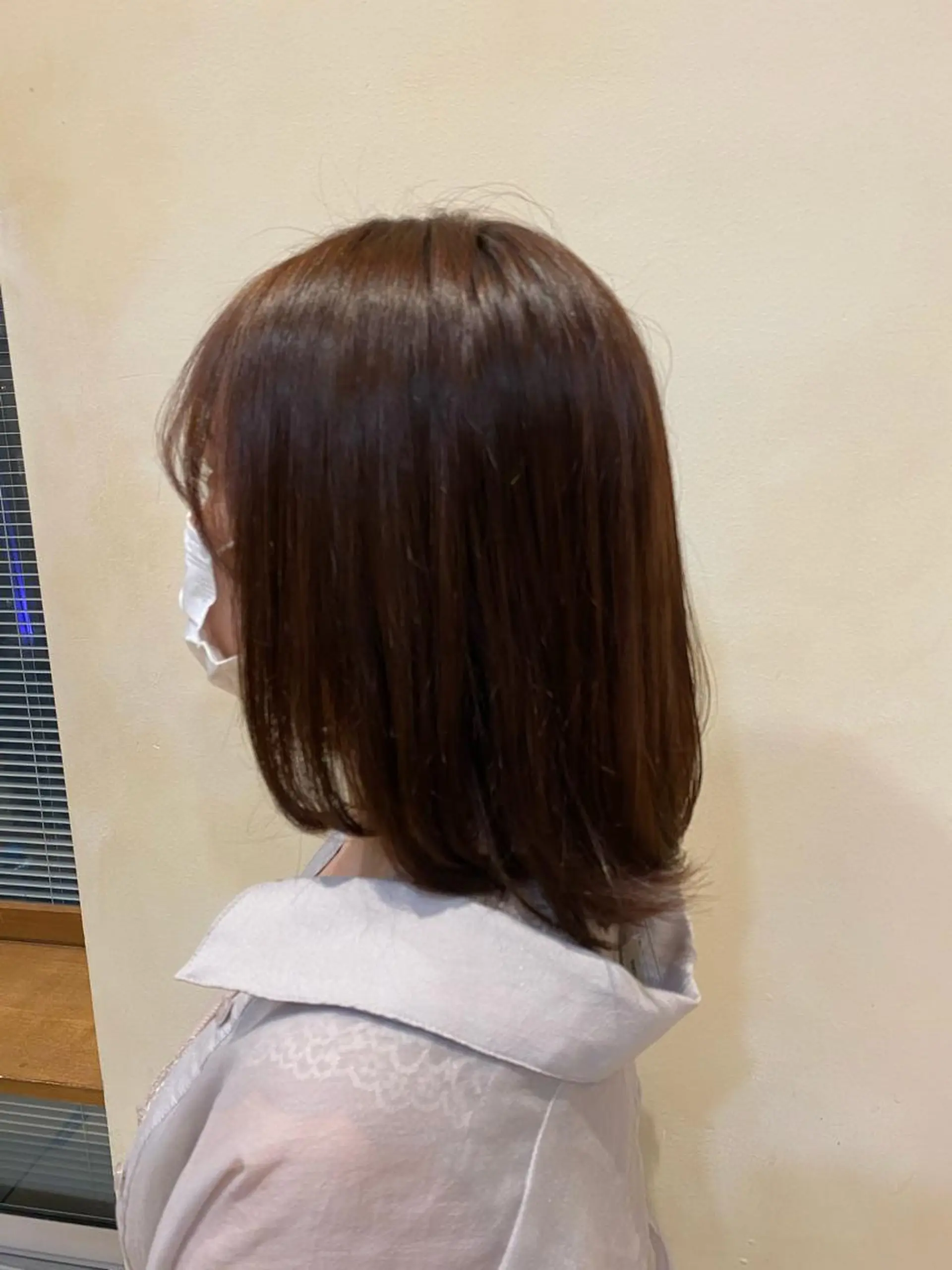 ミディアム カラー 縮毛矯正 トリートメント 地毛風ストレート/ 髪質改善/セキネのヘアスタイル