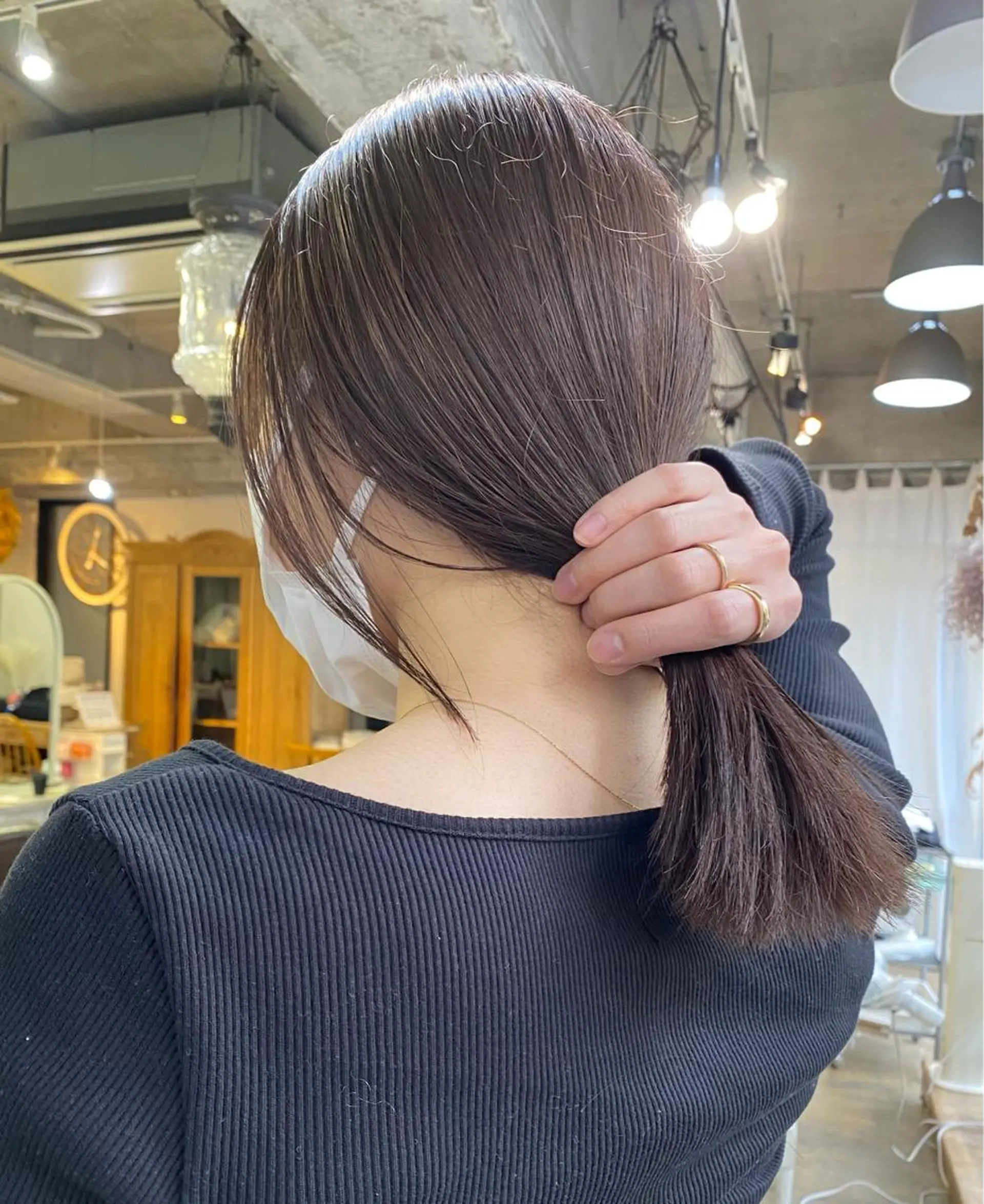 セミロング カラー ベージュカラー ラベンダーカラー ラベンダーベージュ ヘアカラー Pia ツボイ ケイタのヘアスタイル