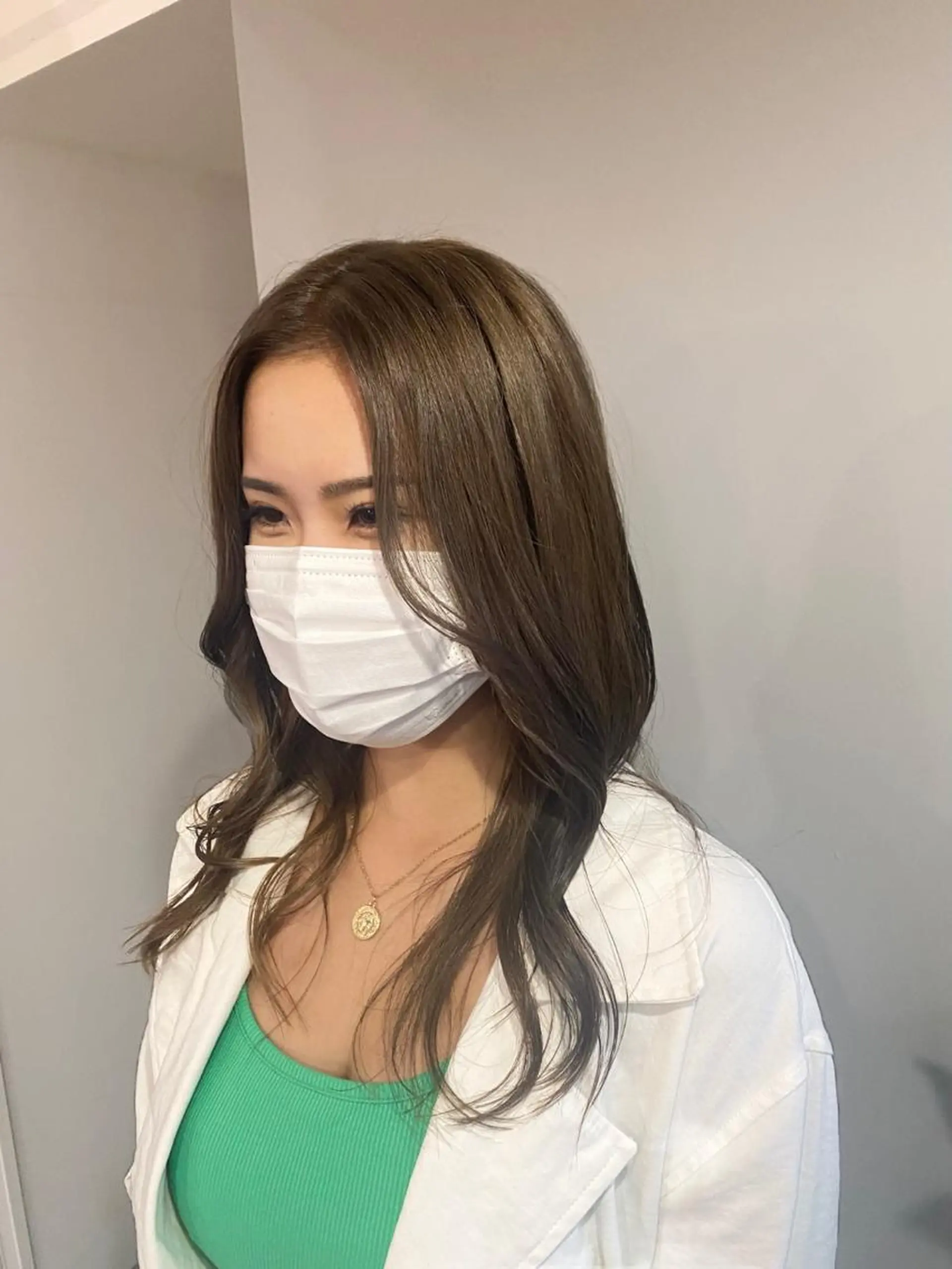 セミロング カラー ヘアアレンジ ブリーチ ヘアカラー ボブ /ニュアンス/ satomi🧸💖のヘアスタイル