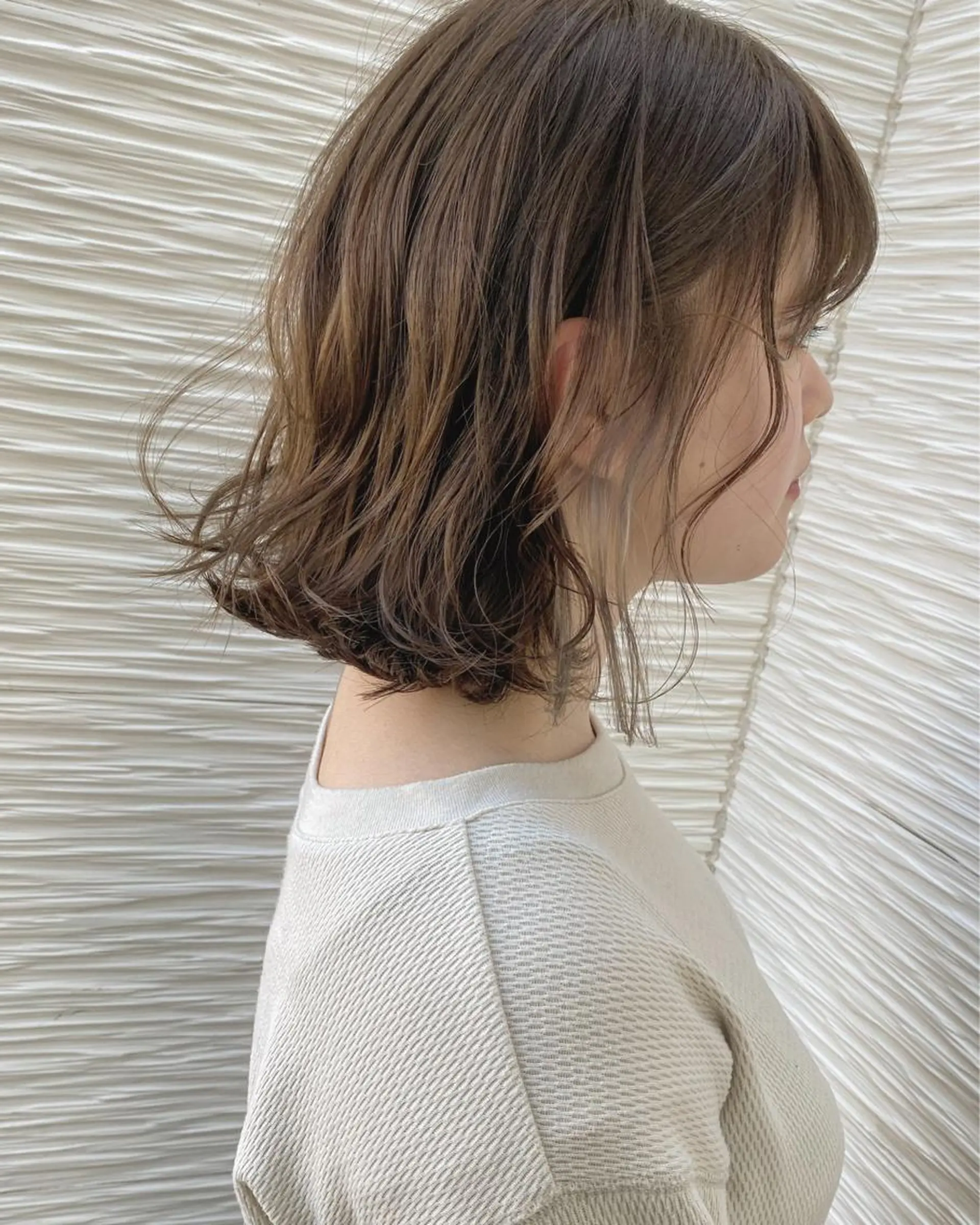 ミディアム カラー ミディアムパーマ イヤリングカラー 【浜松・豊橋】 ニシモトのヘアスタイル