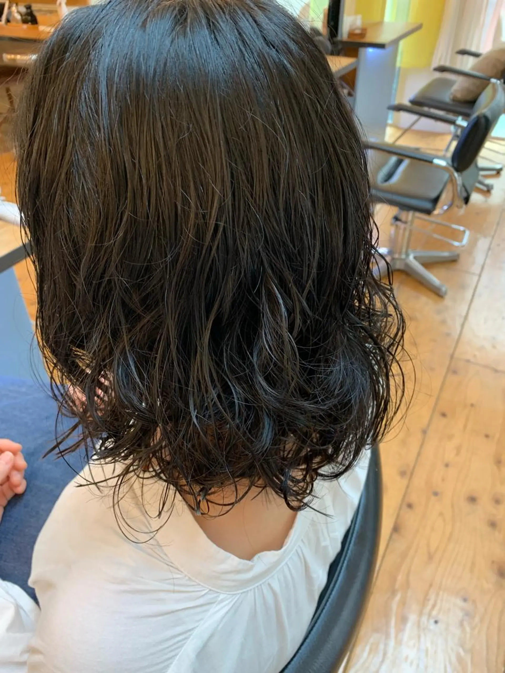 ミディアム カット パーマ Lagom なかだのヘアスタイル