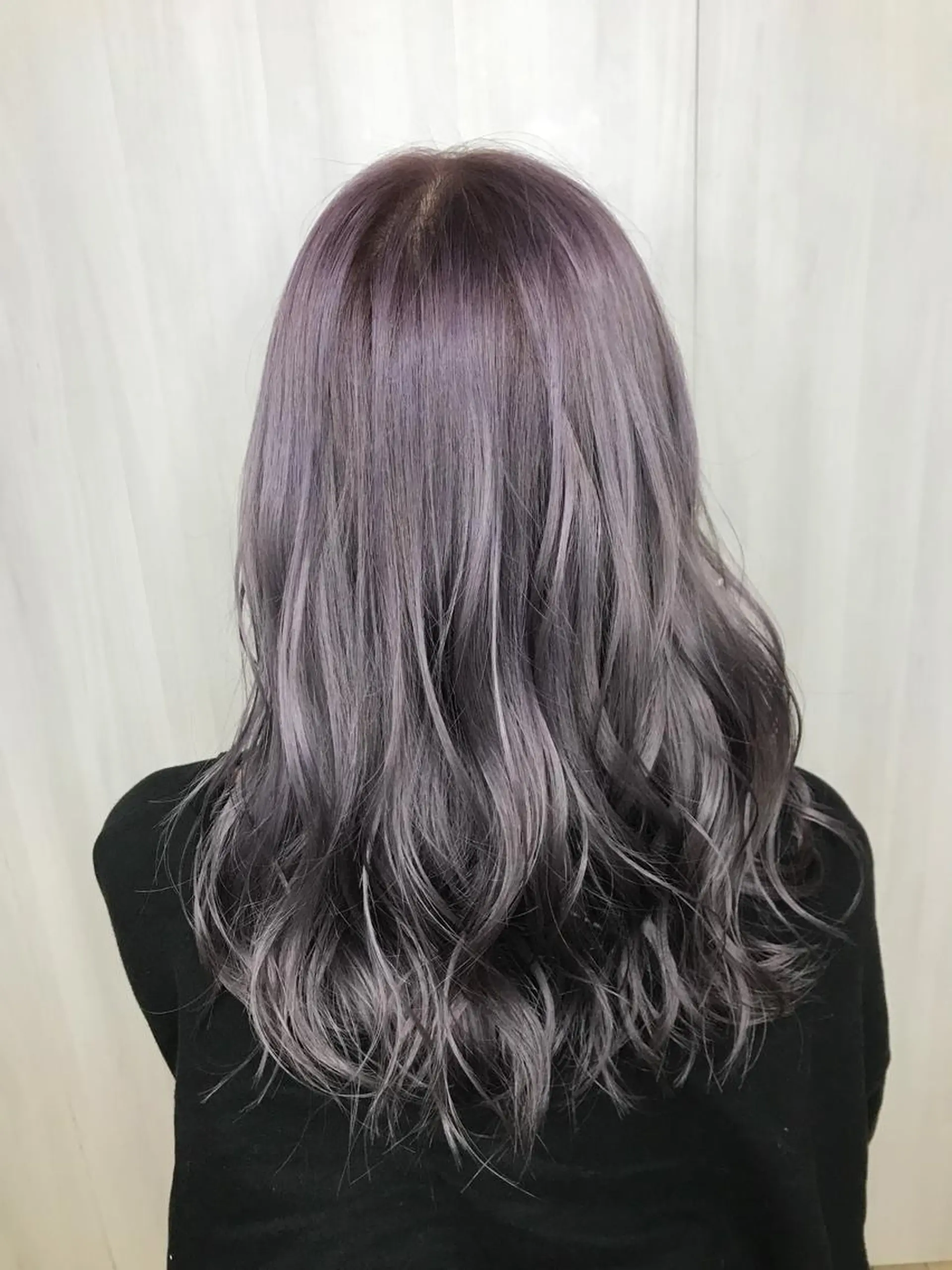 ミディアム カラー ヘアアレンジ パープルカラー 松井 敬太郎のヘアスタイル