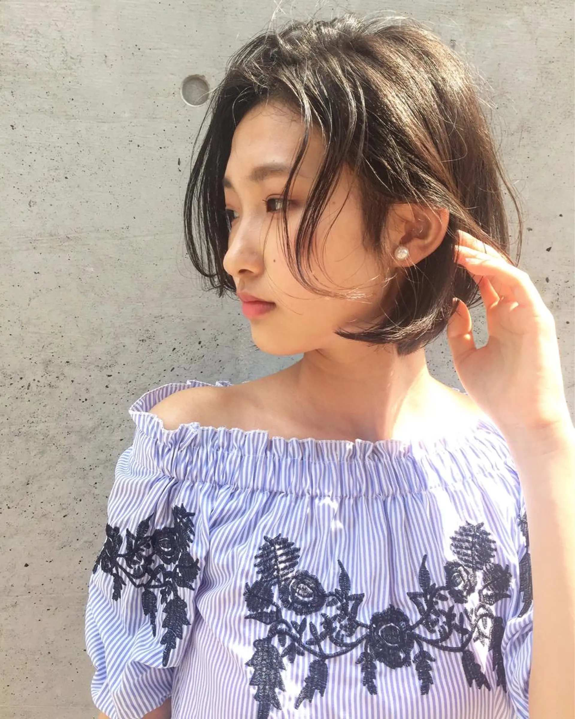 ショート ボブ カット トリートメント YUSUKE レイヤーカットカラーのヘアスタイル