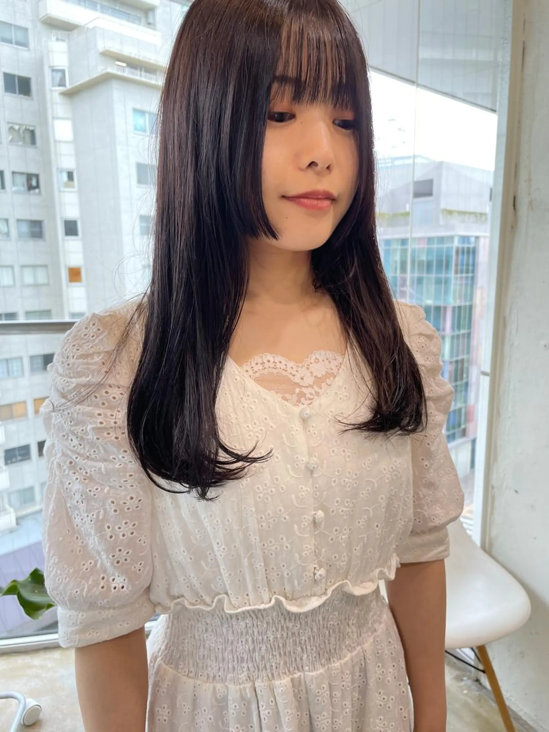 セミロング カラー 姫カット カット ヘアカラー トリートメント レイヤー/似合わせ TAKUYAのヘアスタイル