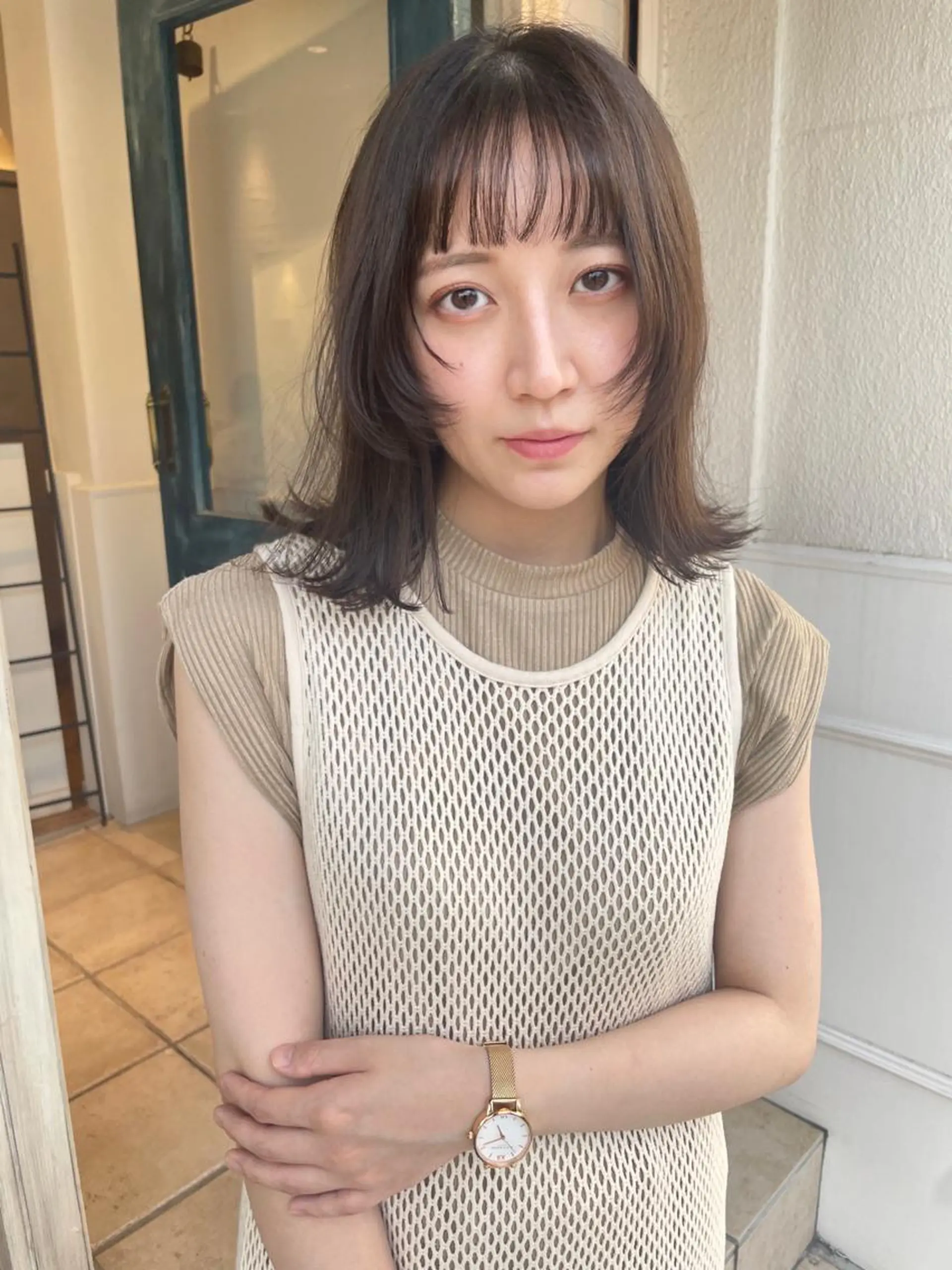 ミディアム カラー 🙃 透明感カラー/ボブのヘアスタイル