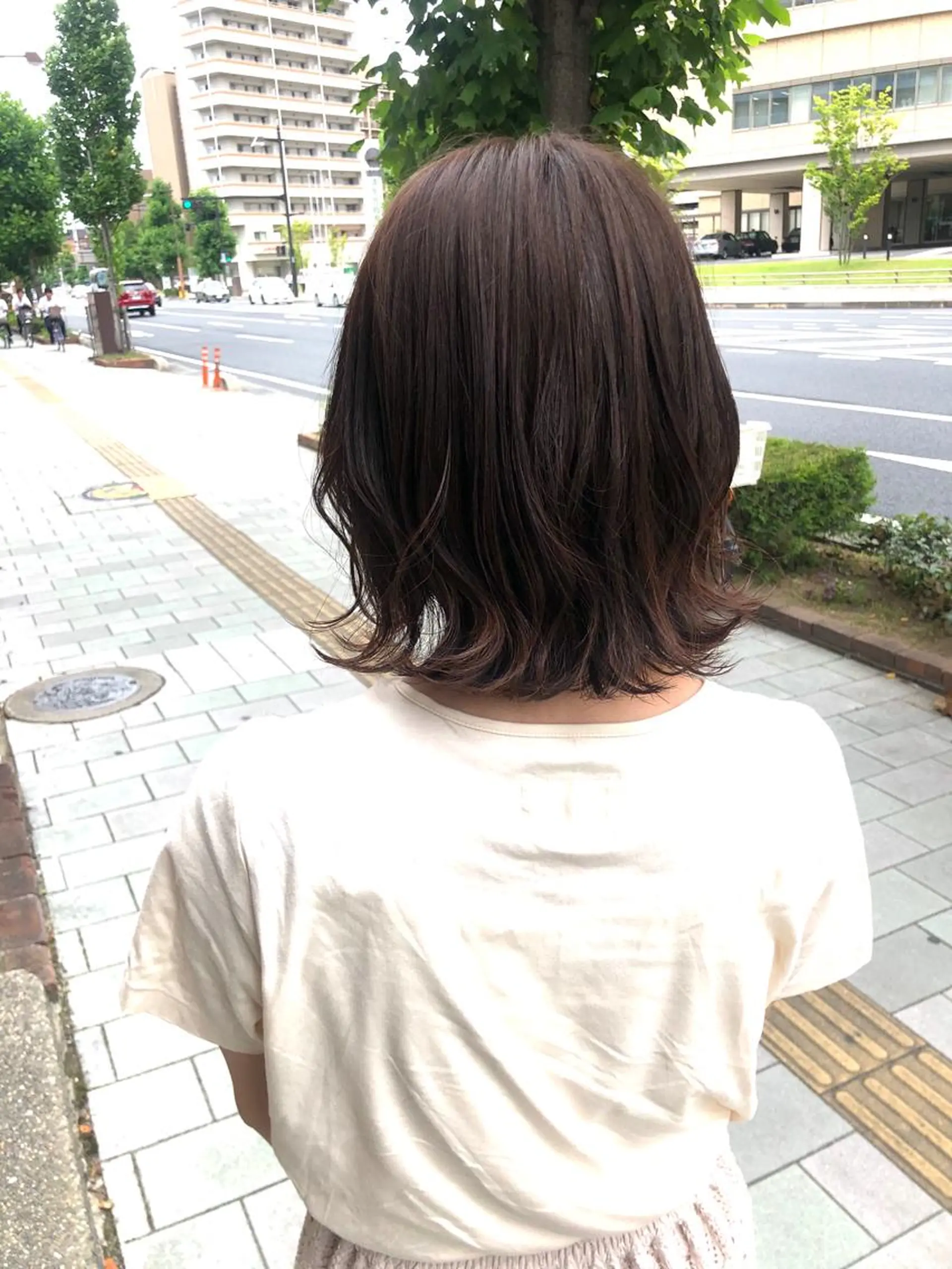 ミディアム カット ヘアカラー 國次 夕貴のヘアスタイル