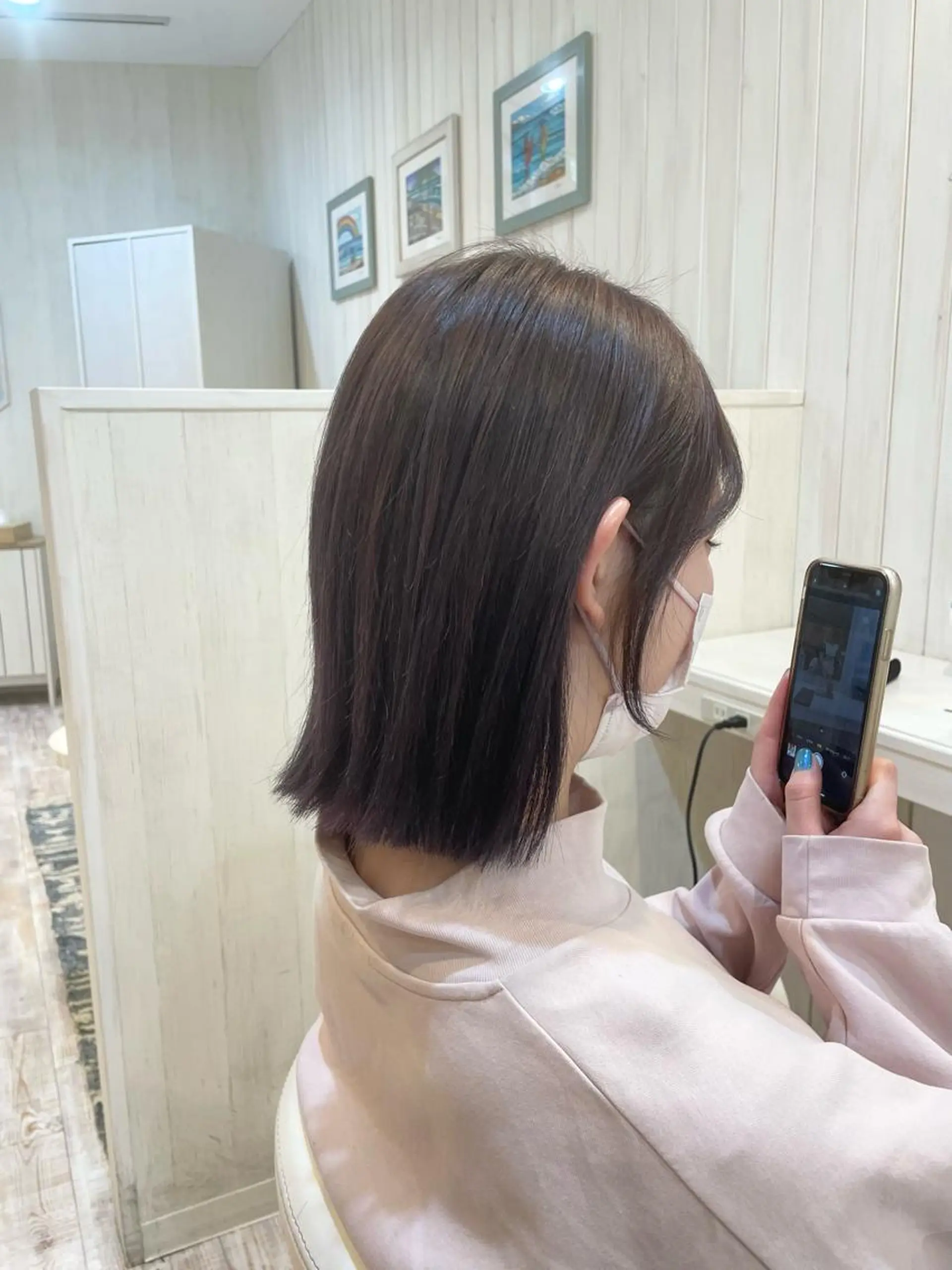 ミディアム カラー カット ヘアカラー トリートメント ☘️当日OK☘️ 鍋島直大のヘアスタイル