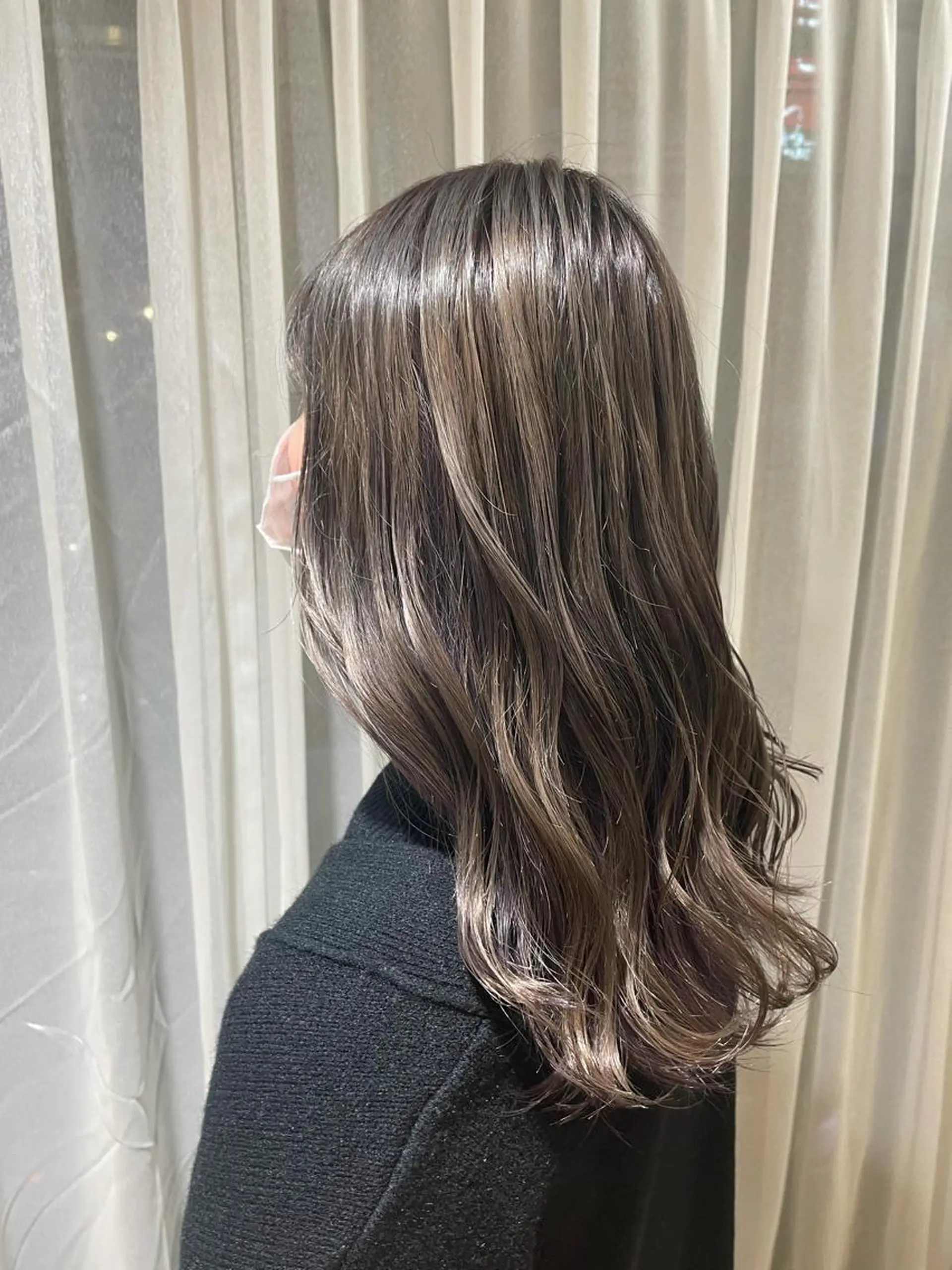 セミロング カラー ヘアアレンジ ヘアカラー ハイトーンピンク🍑 ブリーチ🍑RINAのヘアスタイル
