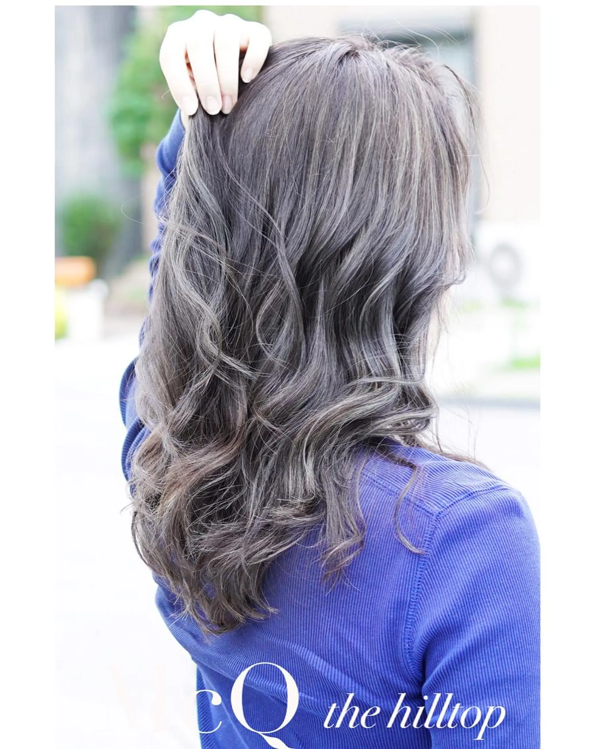 ロング カラー アッシュ アッシュグレー ハイライトカラー ハイライト haretoki 髪質改善サロンのヘアスタイル