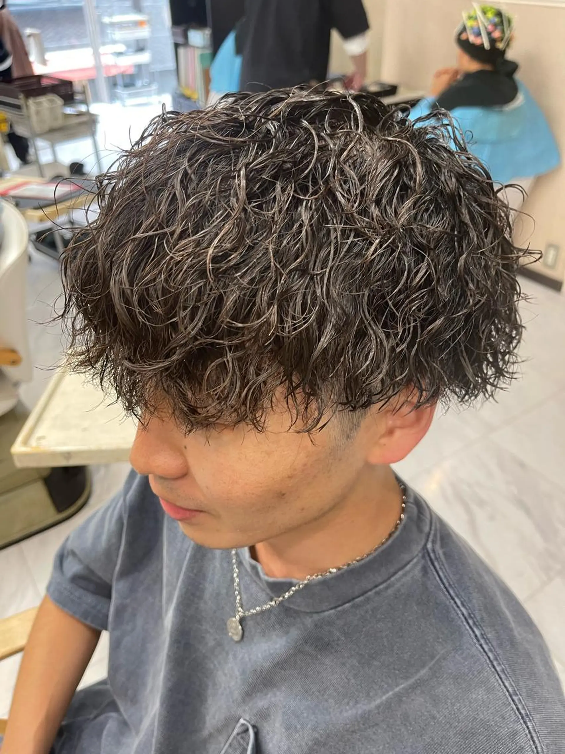 ショート パーマ メンズ メンズパーマ ツイストスパイラルパーマ スパイラルパーマ カット パーマ トリートメント 🌻メンズカット 落合諒🌻のヘアスタイル