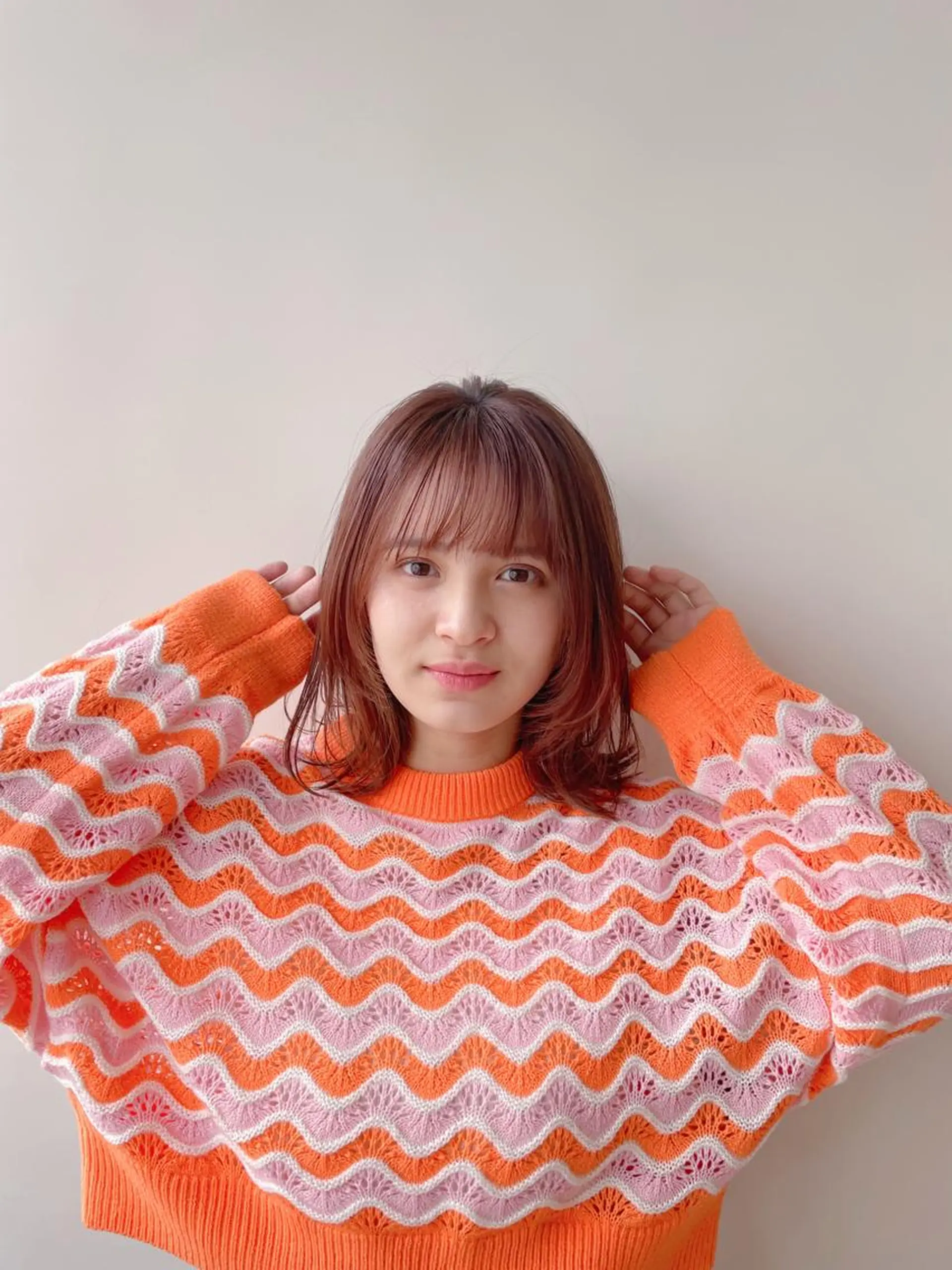 ミディアム カラー ボブ/ミディアム 親しみやすさ/さくらのヘアスタイル