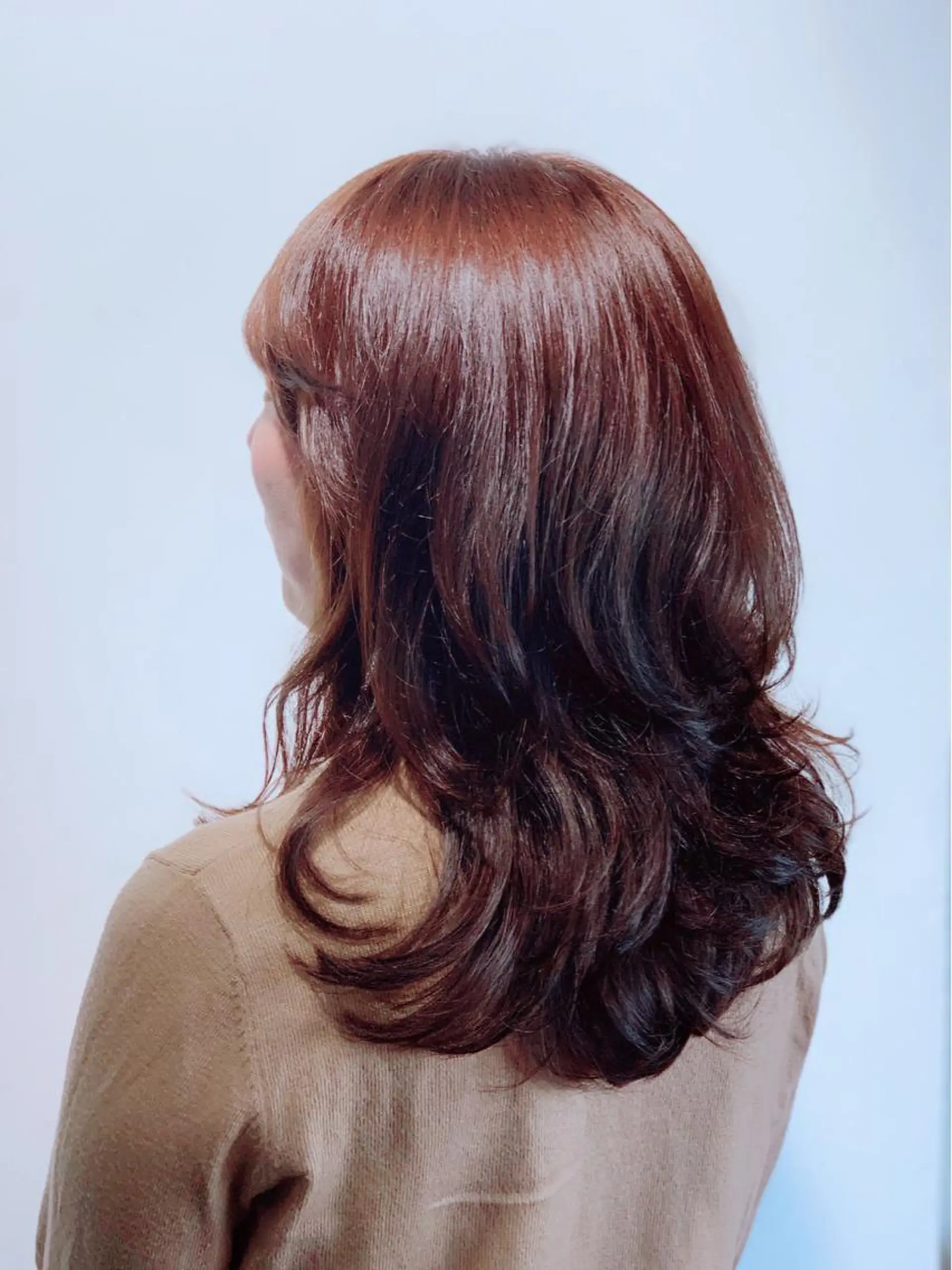 セミロング カラー パーマ ヤノ ナオミのヘアスタイル