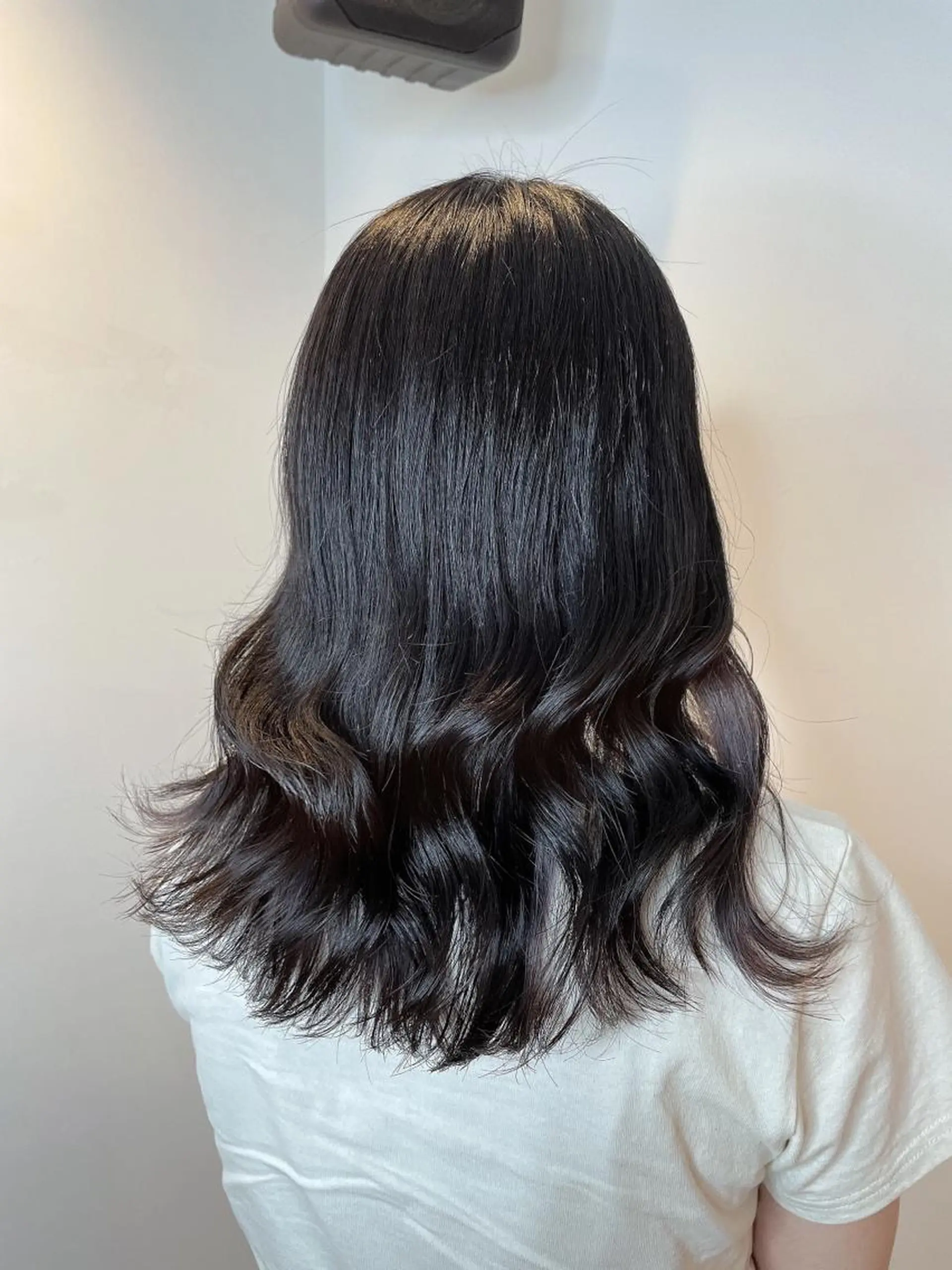 ミディアム カラー シルバー ヘアカラー トリートメント ヘアアレンジ にいた　かづしげのヘアスタイル