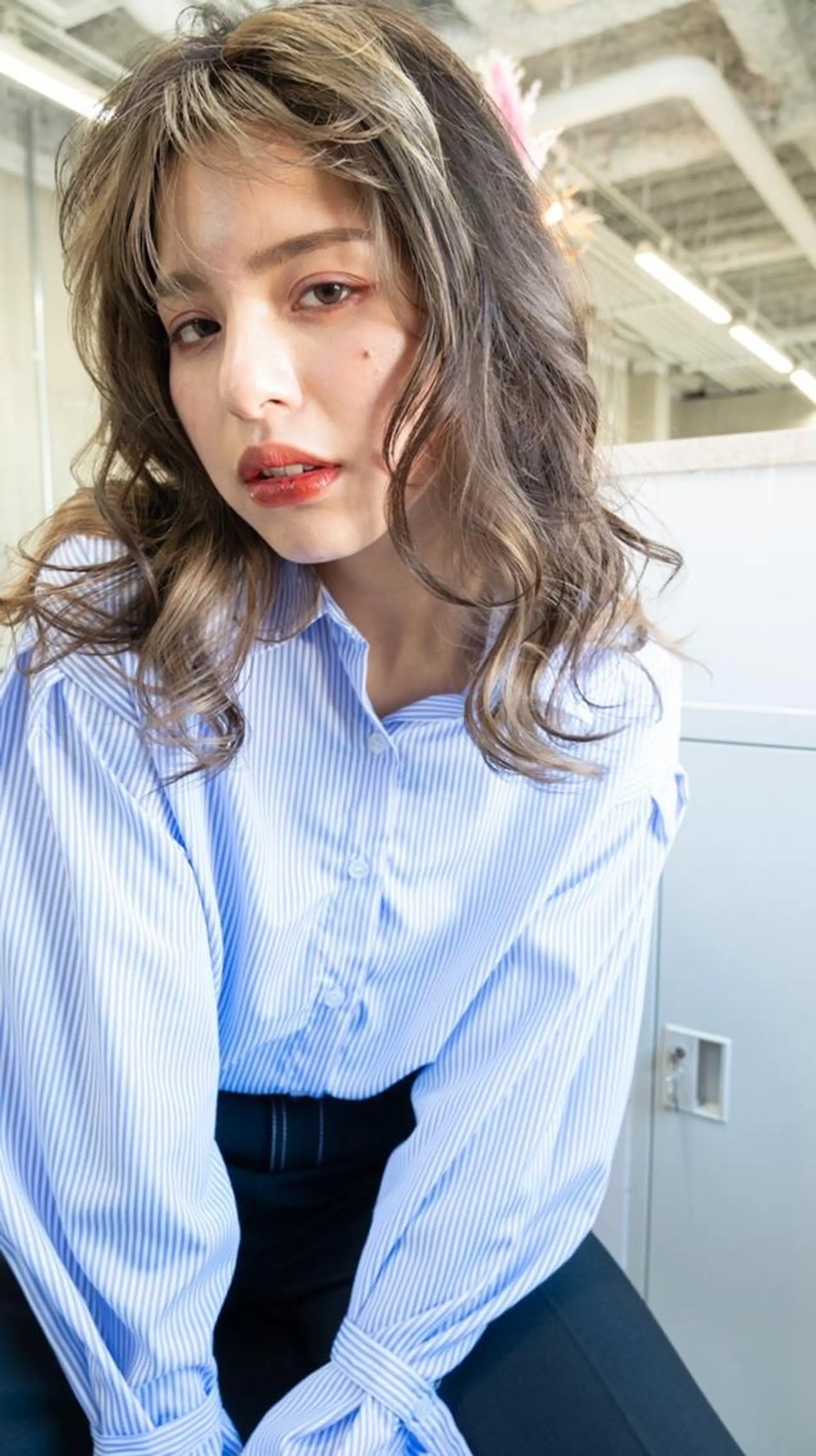 カラー ロング カット ヘアカラー トリートメント ANGELICA 難波店のヘアスタイル