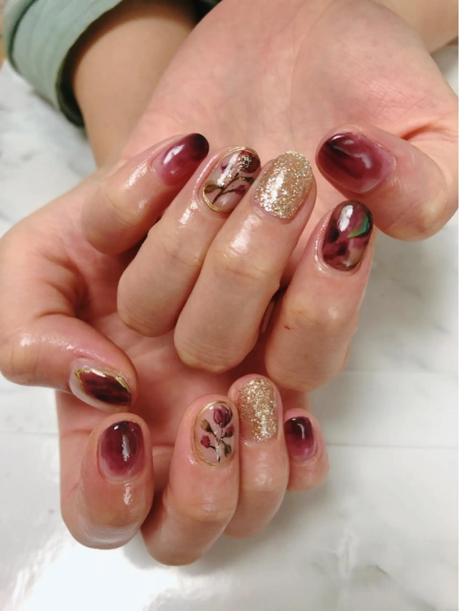 ネイル フラワーネイル mogunail &blowのネイルデザイン