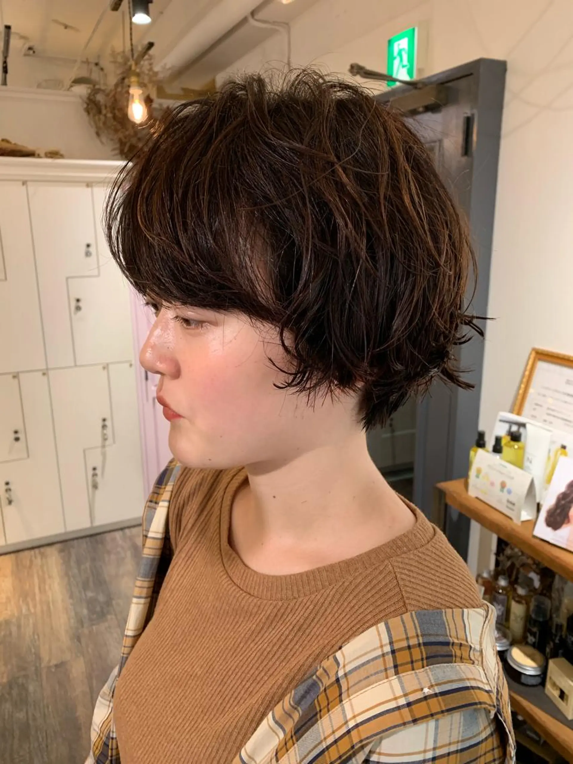 ショート パーマ 安村 美奈のヘアスタイル