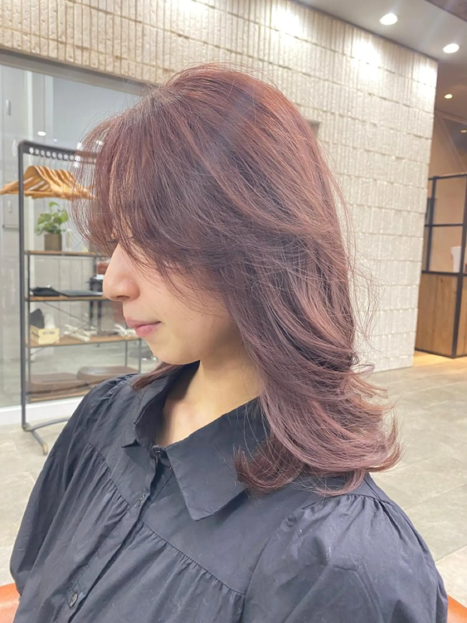 セミロング ヘアカラー SALOWIN梅田茶屋町Suite店所属・韓国美容室出身 🌹Sana/梅田のヘアスタイル