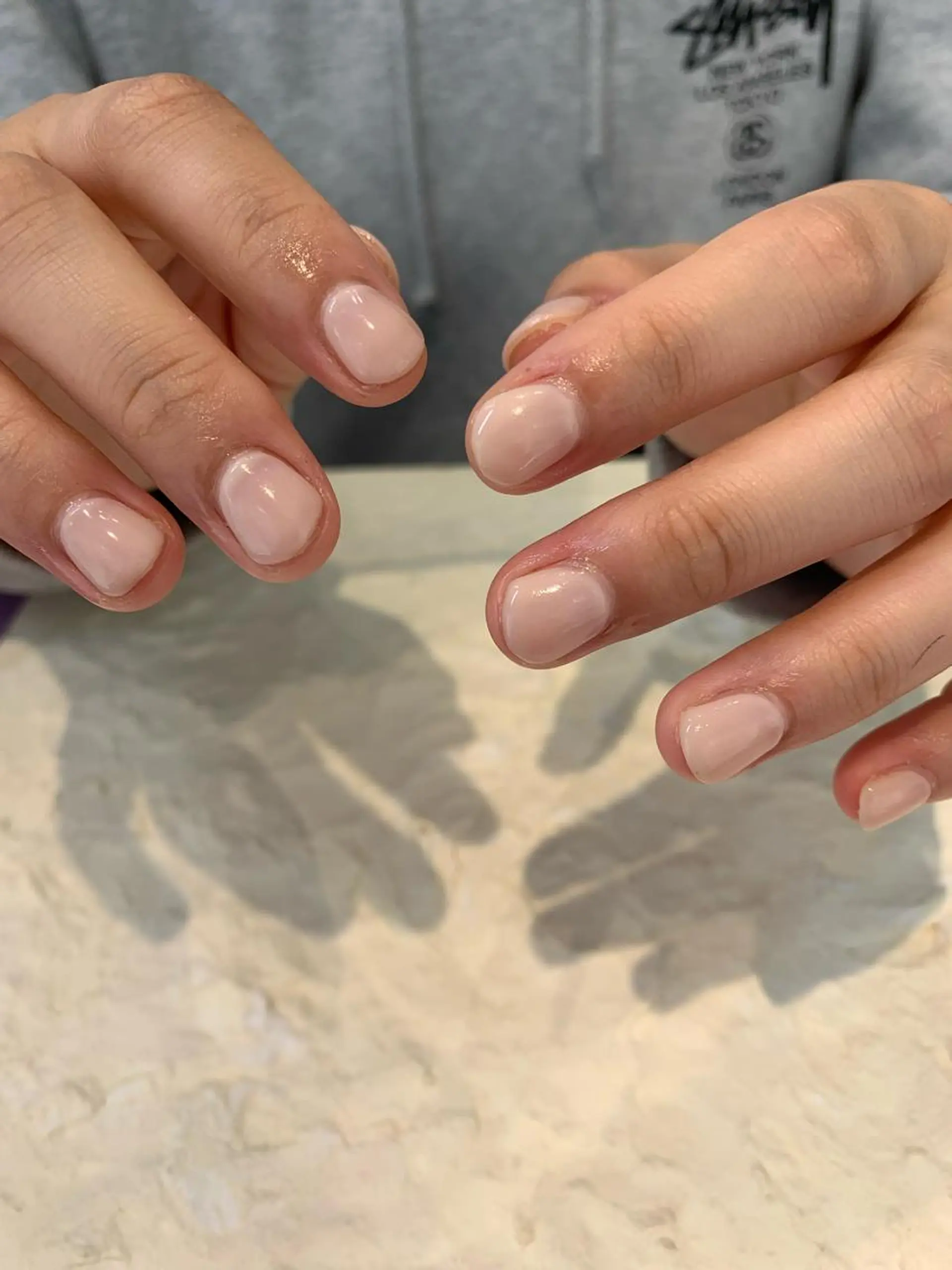 ネイル ワンカラーネイル ピンク マキノ ユイのネイルデザイン