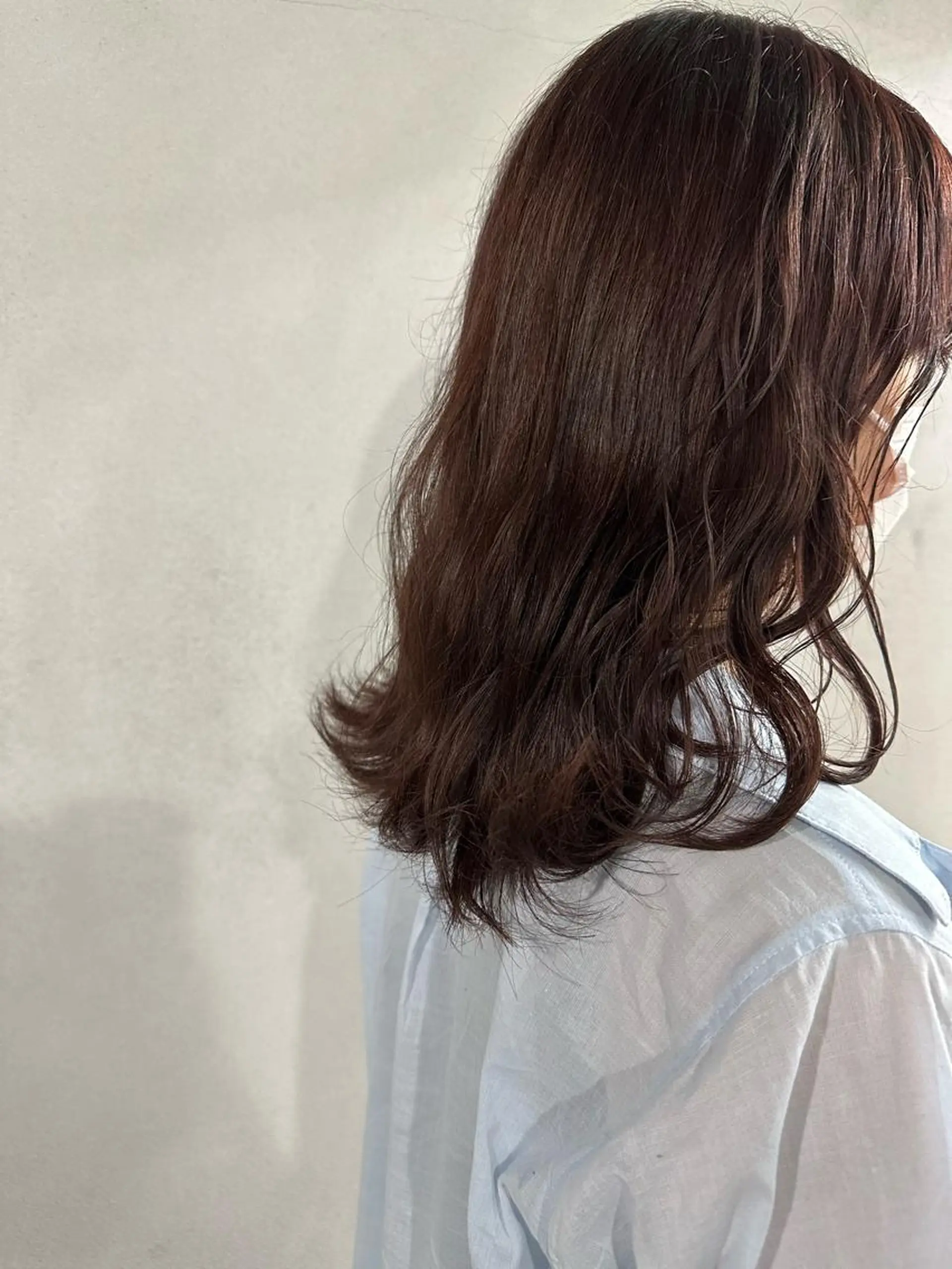 セミロング カラー パーマ ヘアアレンジ メンズ キッズ ネイル マツエク・マツパ アイブロウ ブラウンカラー パープルカラー パープルブラウン カラーマツエク ブラウン #tag 稗田綾加のヘアスタイル