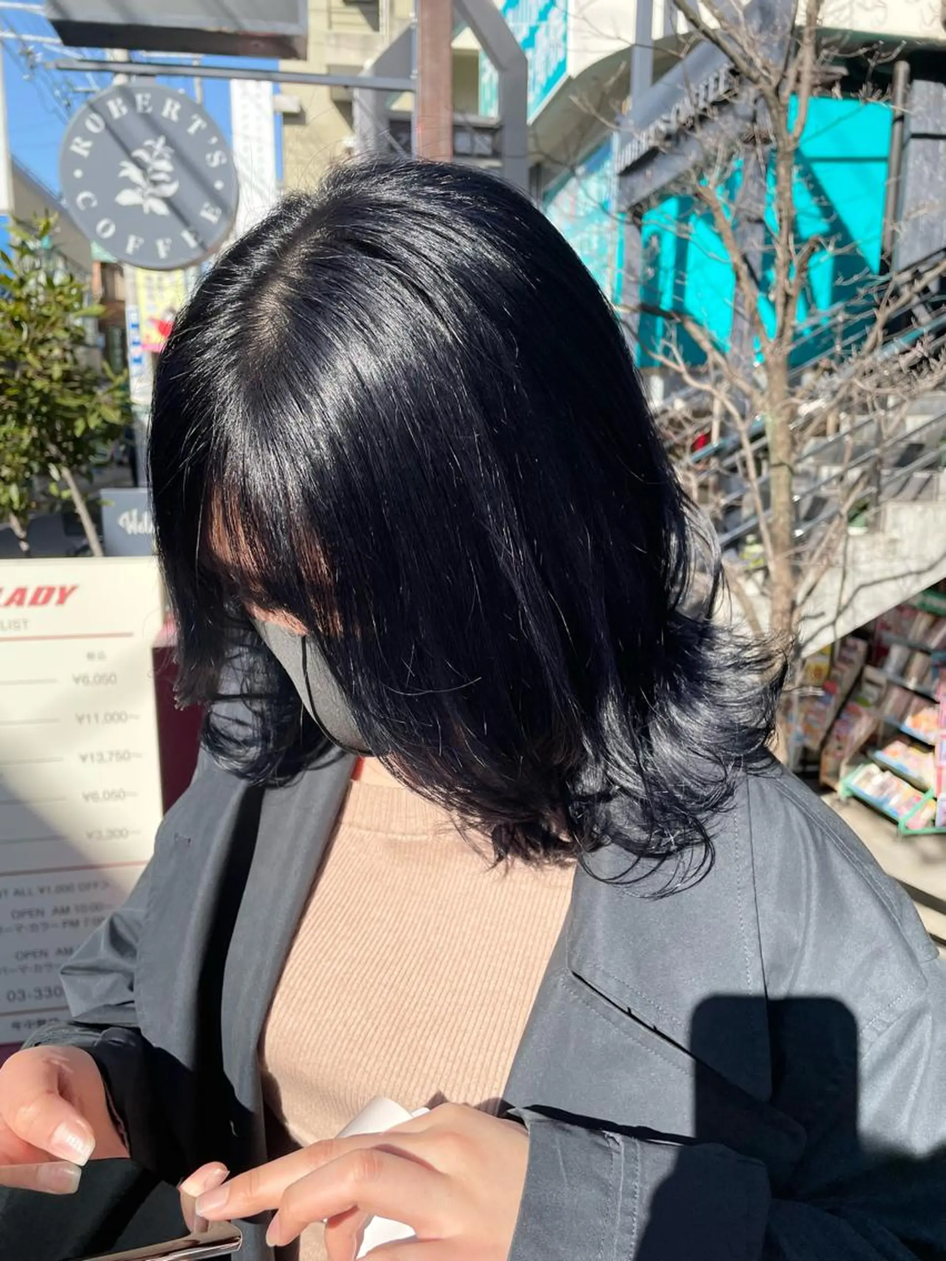 ミディアム カラー 艶カラー🌙縮毛矯正 /ボブ【Reina】のヘアスタイル