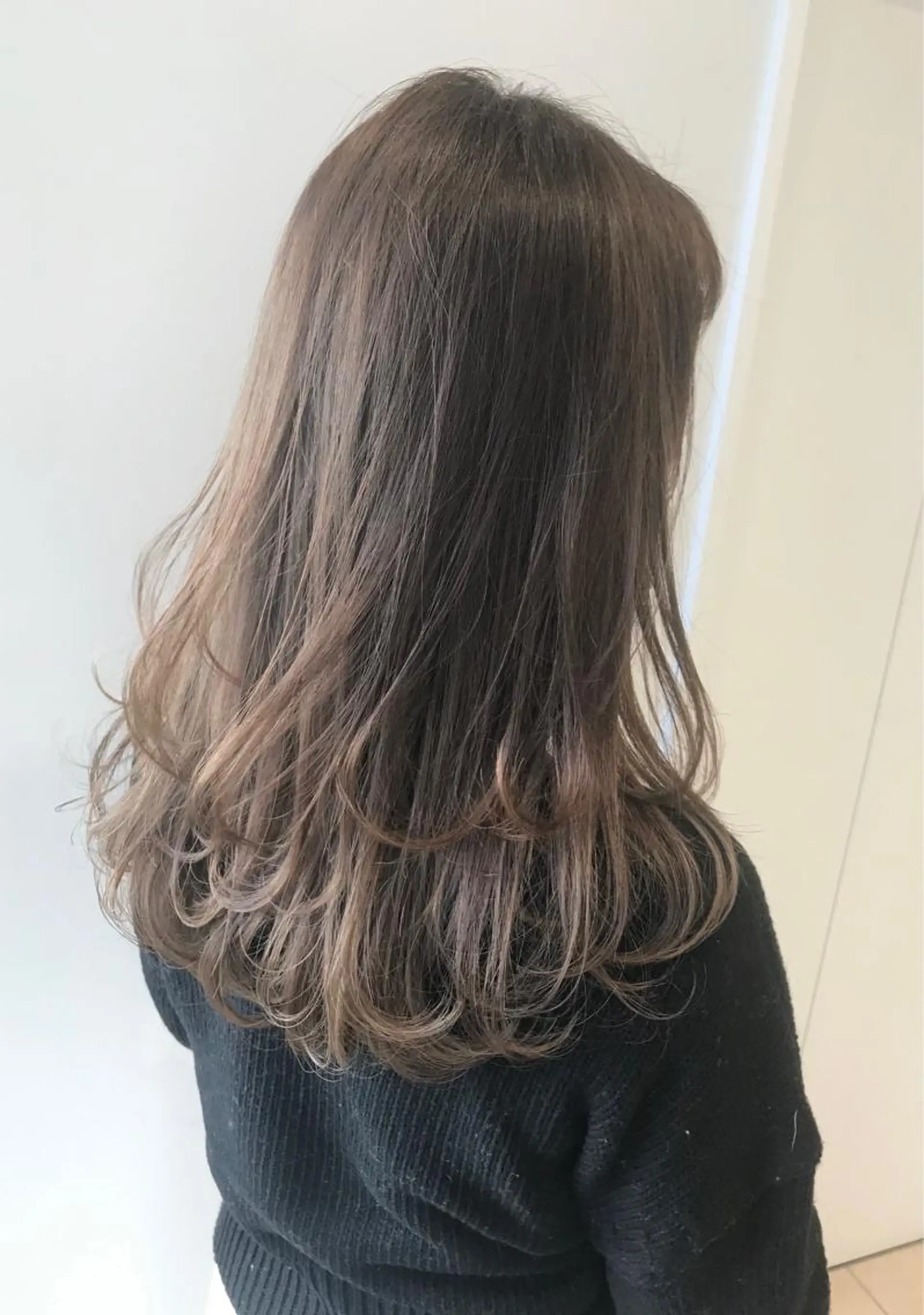 セミロング カラー ブリーチなし 透明感カラー/艶髪のヘアスタイル