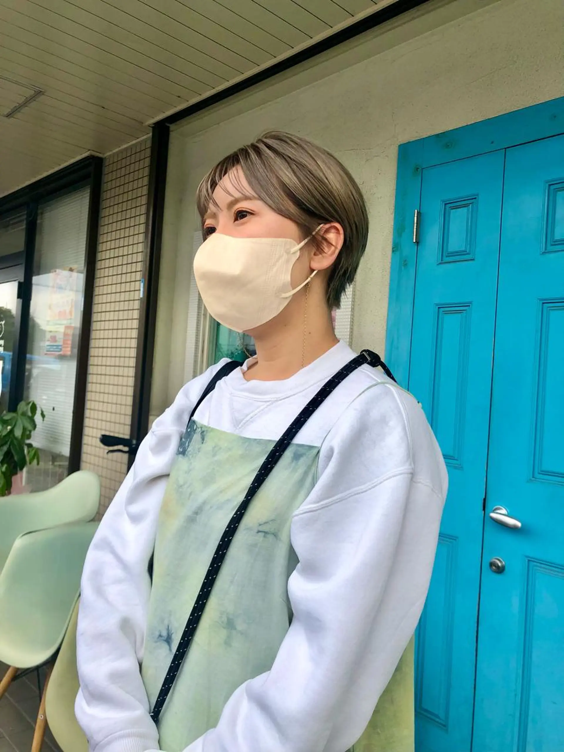 ショート カラー ハイトーンカラー ショートヘア 原田 慎吾のヘアスタイル