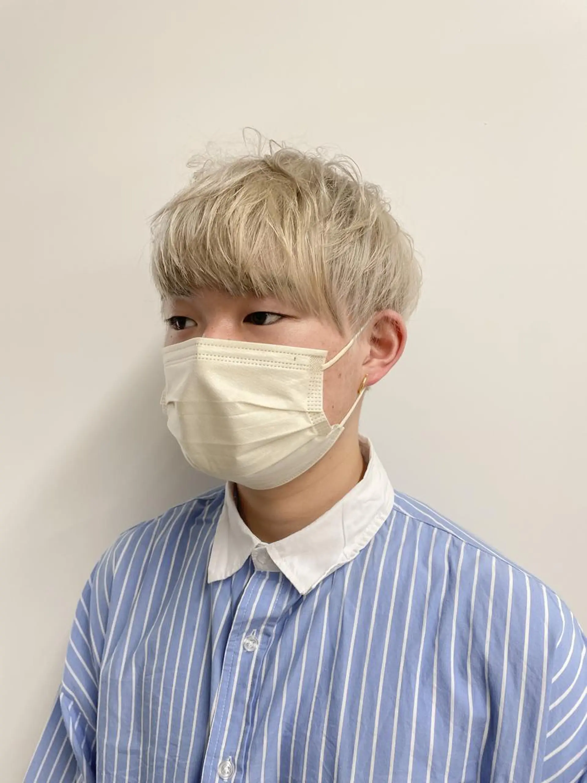 ショート カラー メンズ メンズブリーチ ベージュカラー ブリーチ ホワイトベージュ ヘアカラー トリートメント 【似合わせカット】 松尾一気のヘアスタイル