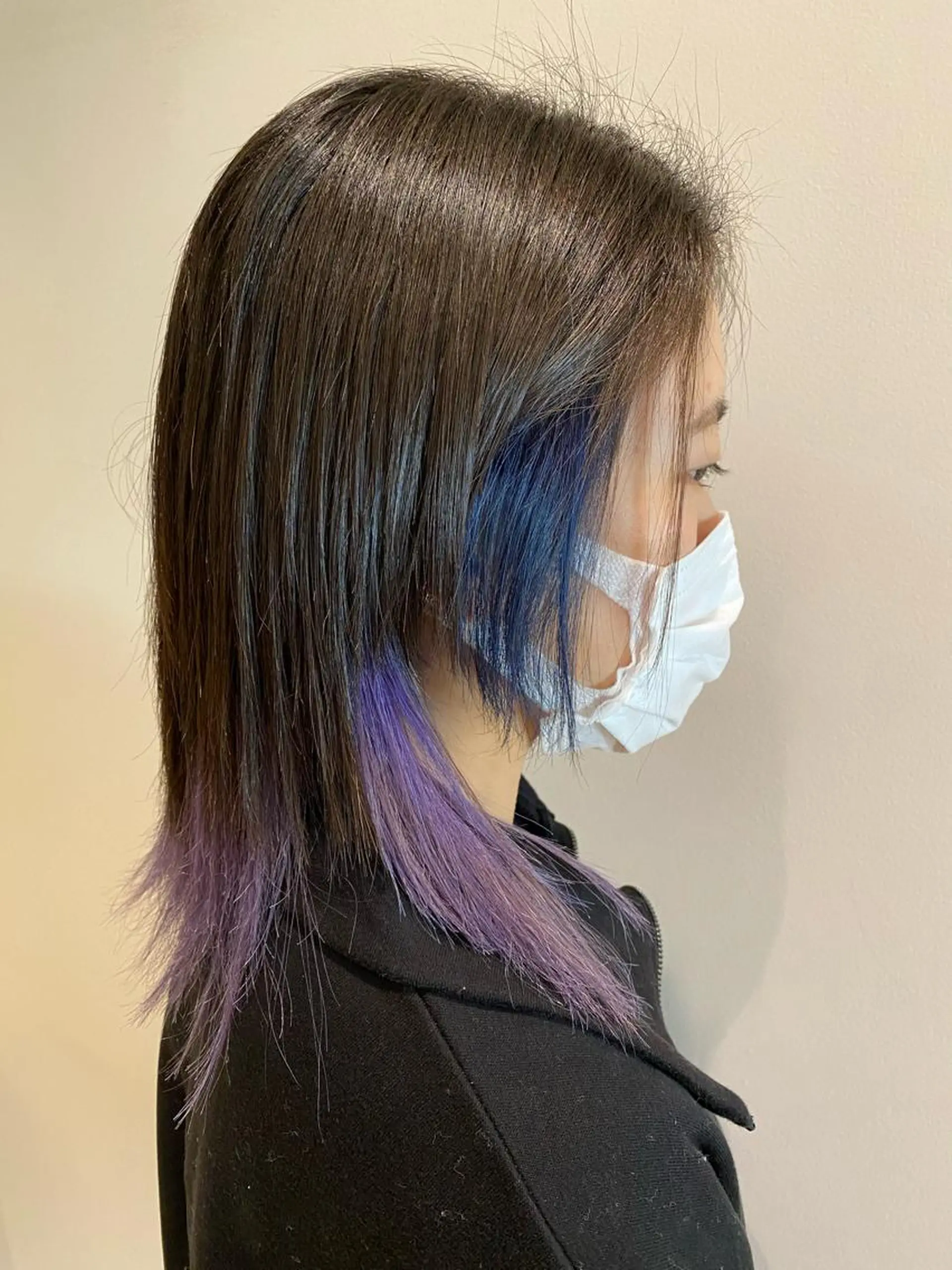 ミディアム カラー ブリーチ ブルーカラー インナーカラー ラベンダーカラー カット ヘアカラー トリートメント 艶髪🌿美髪 大塚礼乃【西荻窪】のヘアスタイル