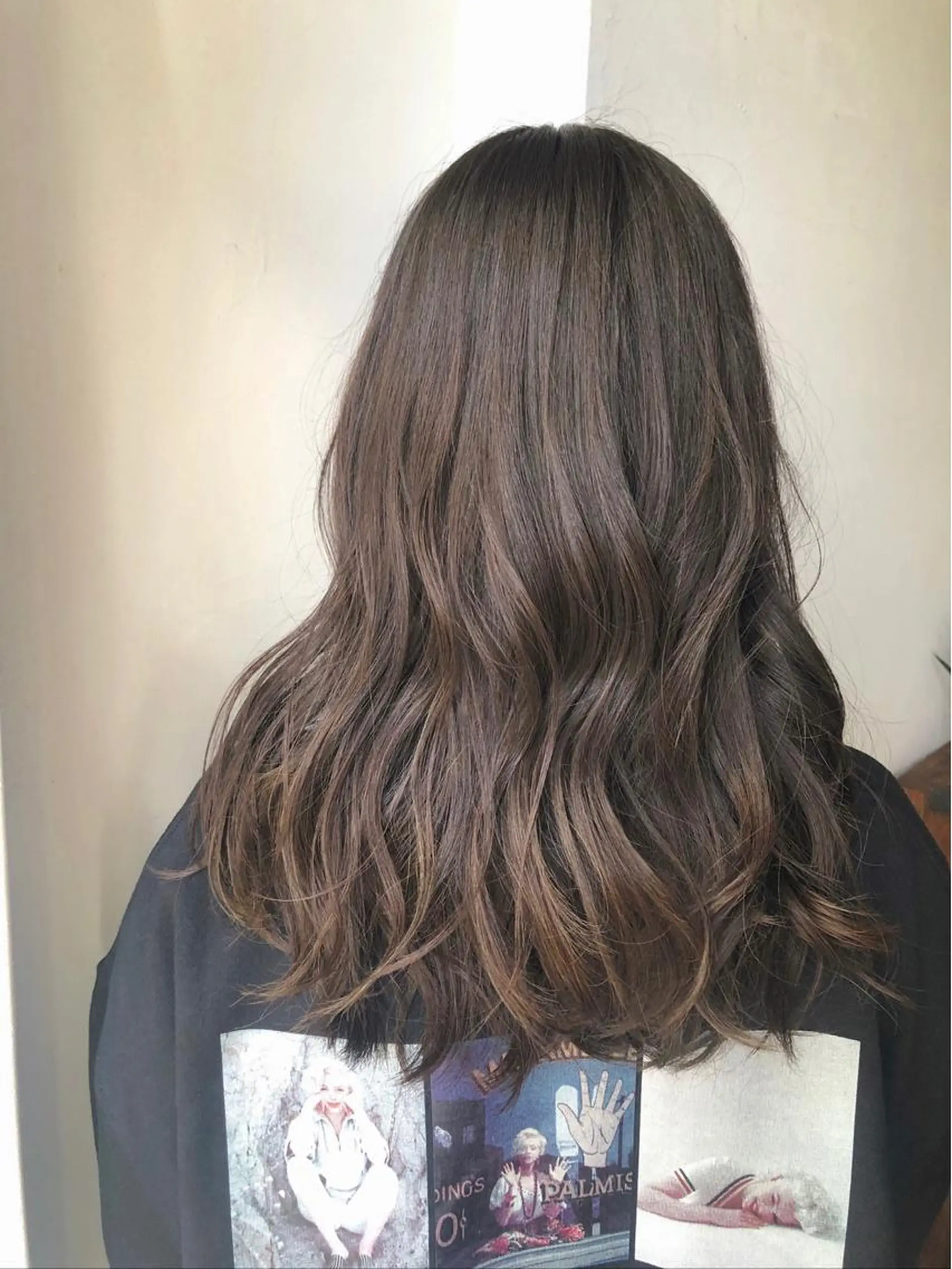 ロング カラー ヘアアレンジ グレージュ オリーブグレージュ オリーブグレー レイヤーカット/ 田中 しょうのヘアスタイル