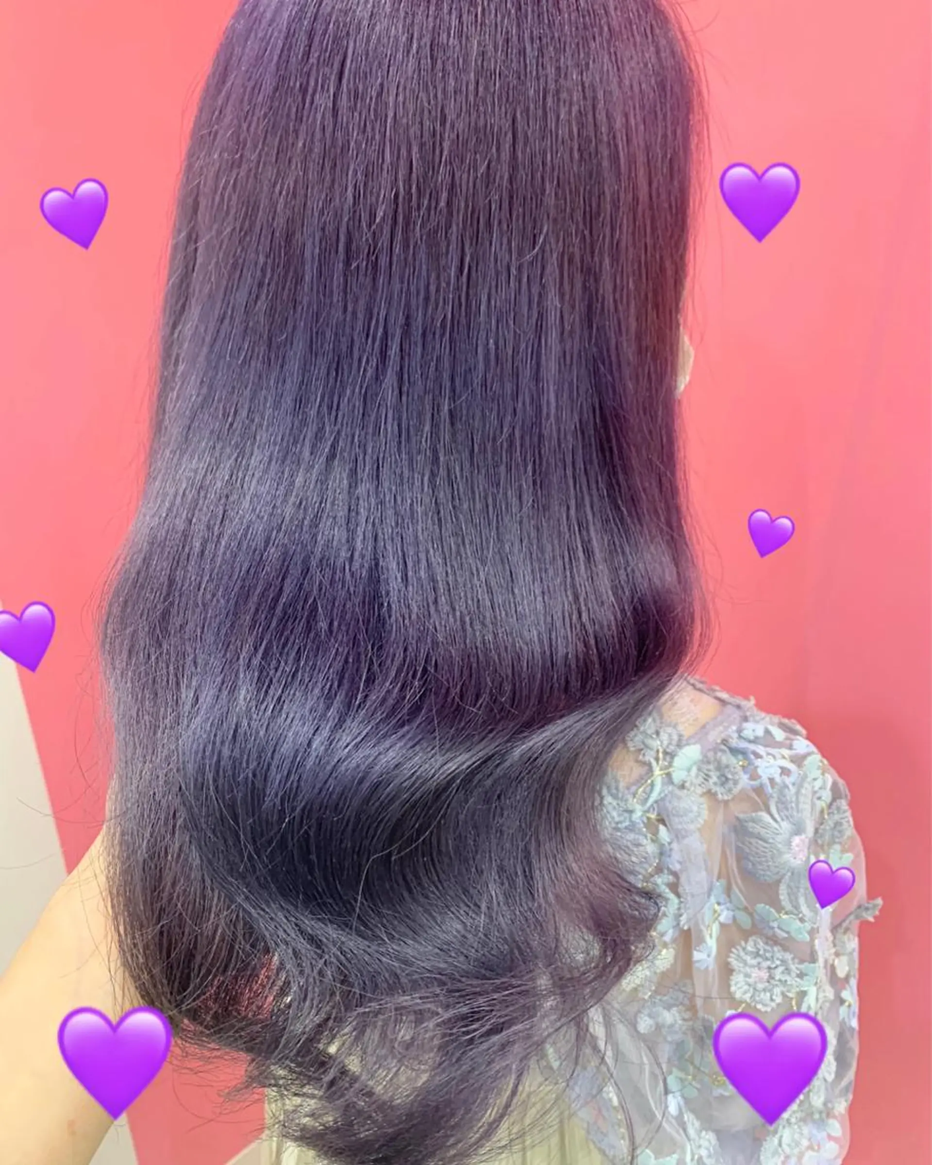 セミロング カラー ヘアアレンジ ラベンダーカラー ヘアカラー エクステ 新宿駅近♡個室 ♡関口三都季🌜のヘアスタイル