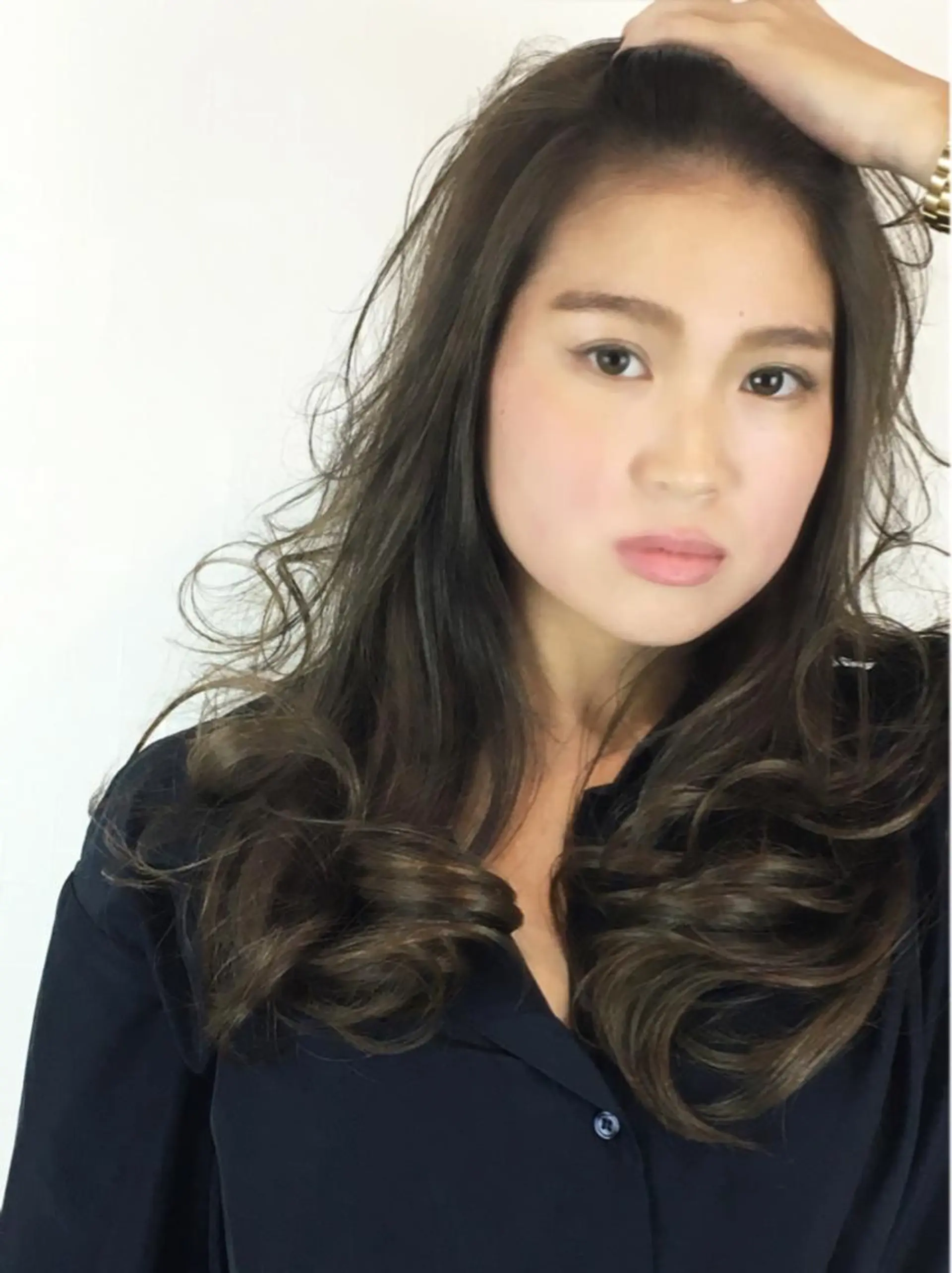 カラー パーマ ナガサカ サチのヘアスタイル