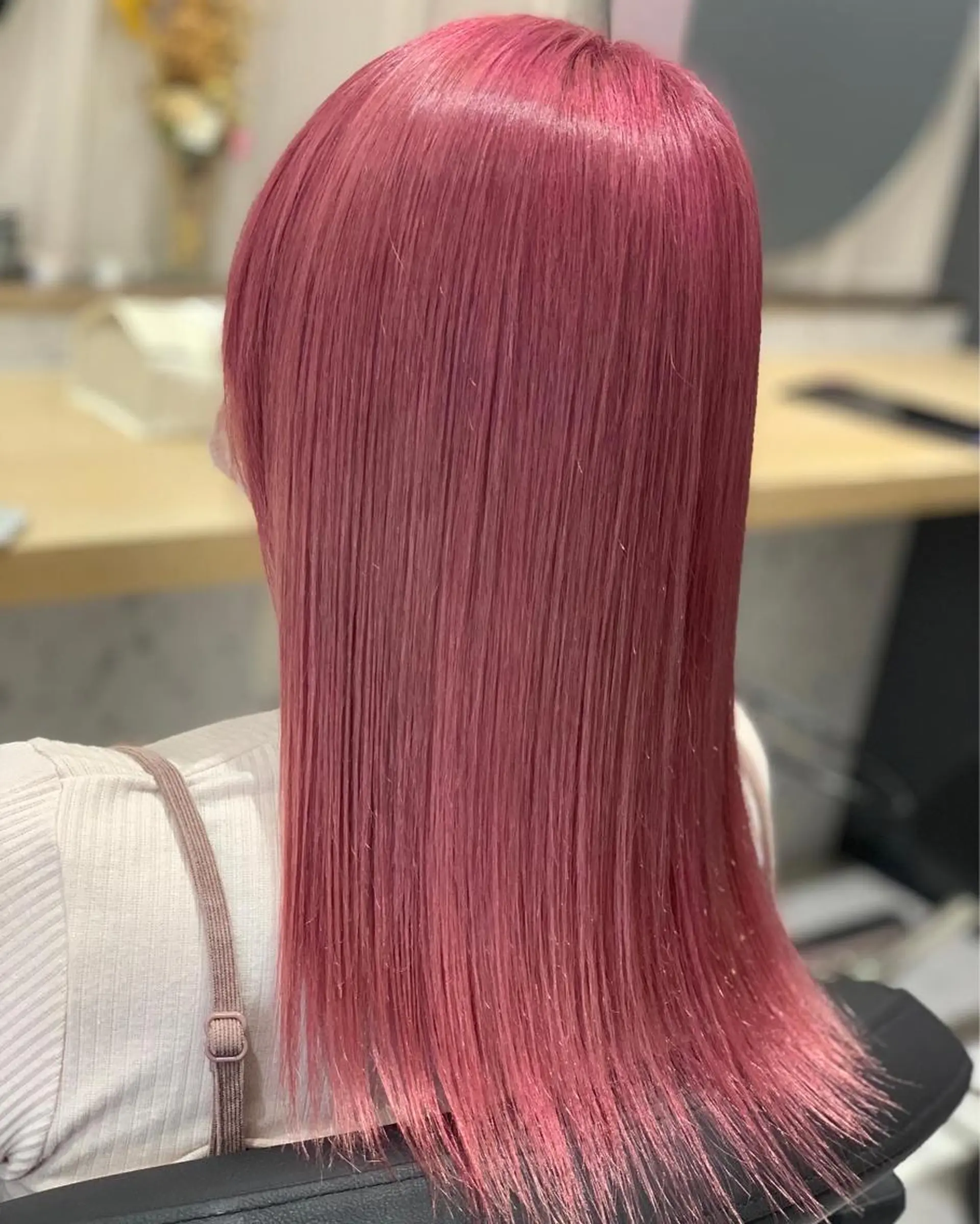 ミディアム カラー ヘアアレンジ ヘアカラー トリートメント 髪質改善×ハイトーン 中田啄也のヘアスタイル